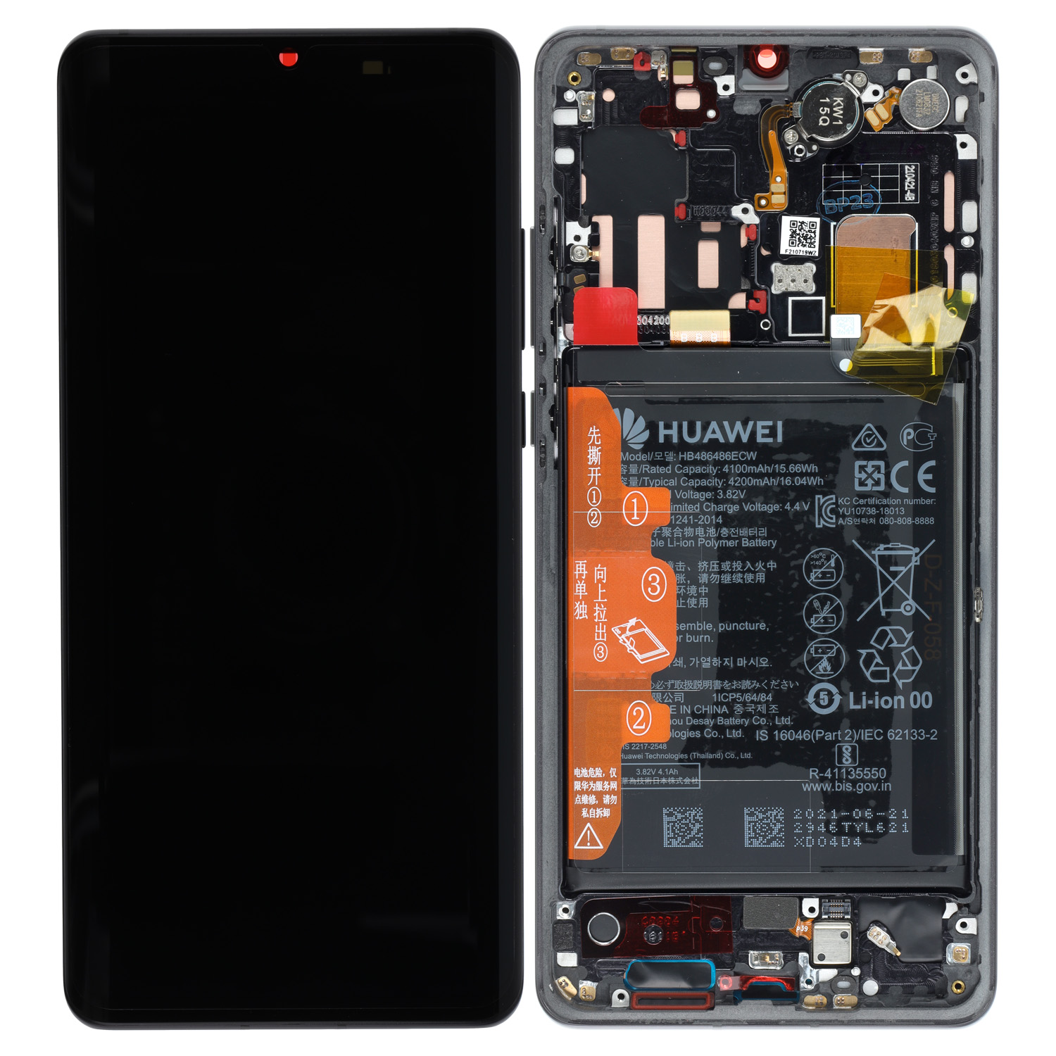 Huawei P30 Pro VOG-L29 LCD Display, Aurora Black