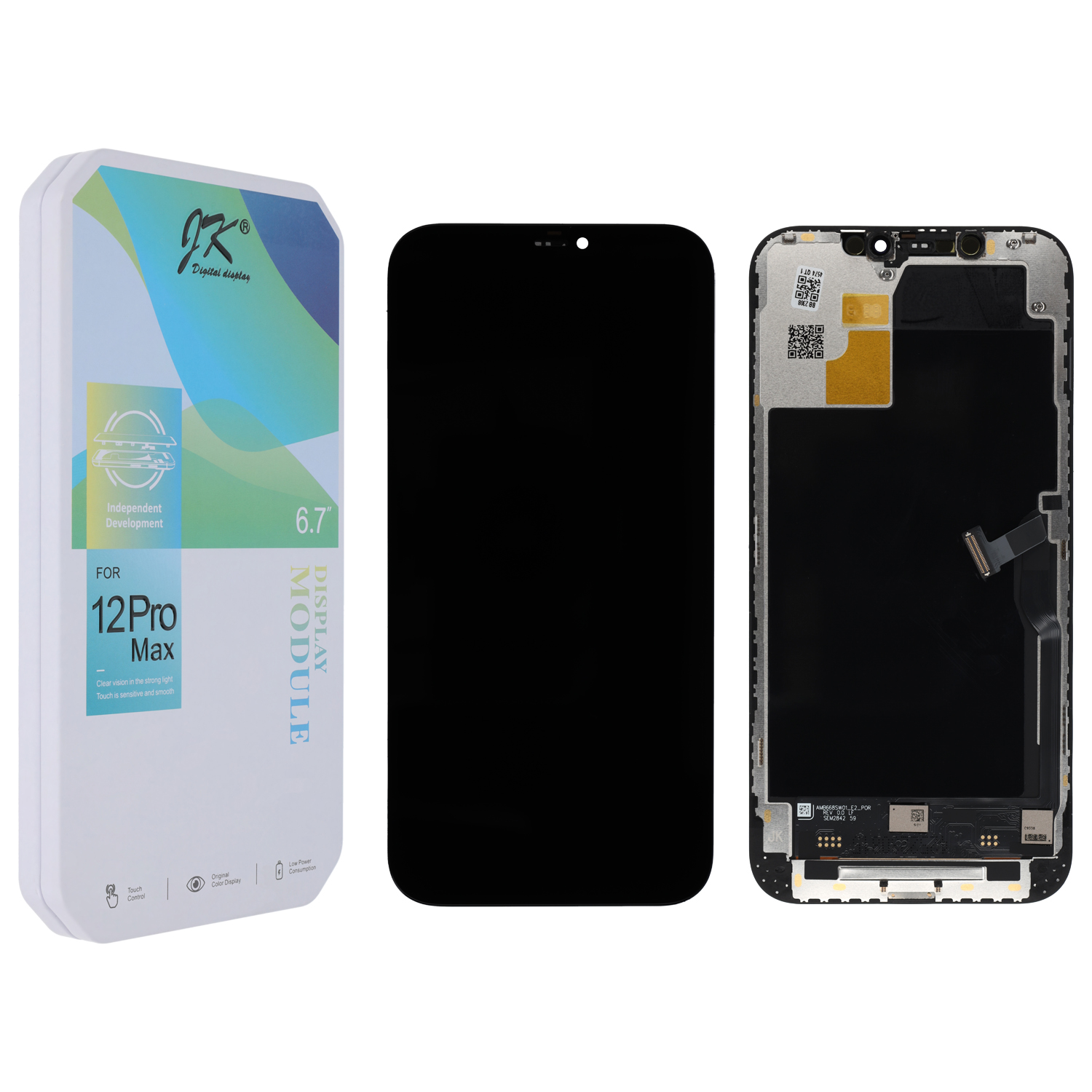 LCD Display, kompatibel mit iPhone 12 Pro Max, Incell JK