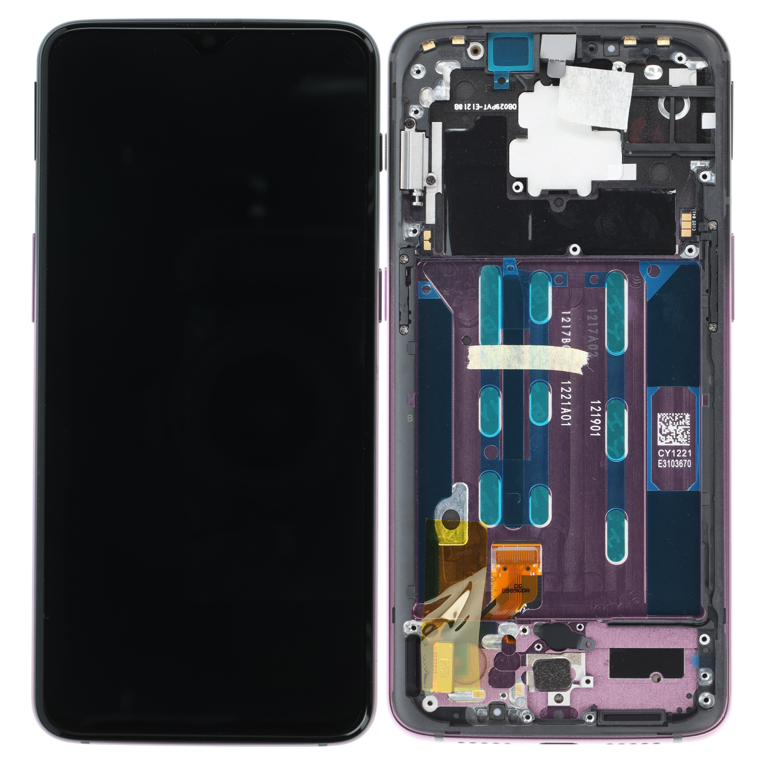 OnePlus 6T LCD + Touch + Front cover, Thunder Purple