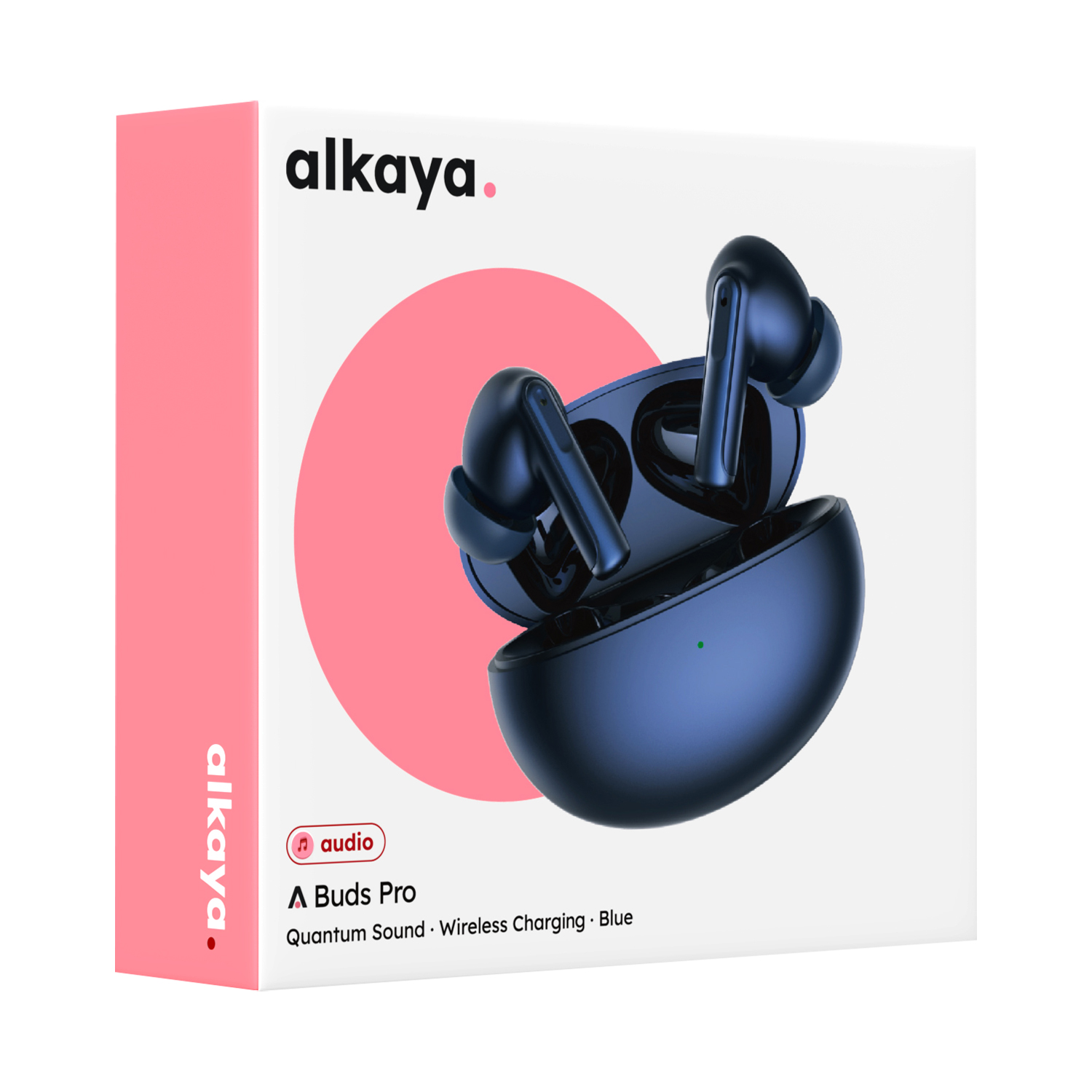 alkaya. | A Buds Pro Quantum Sound Bluetooth Headphones with Inductive Charging, Blue
