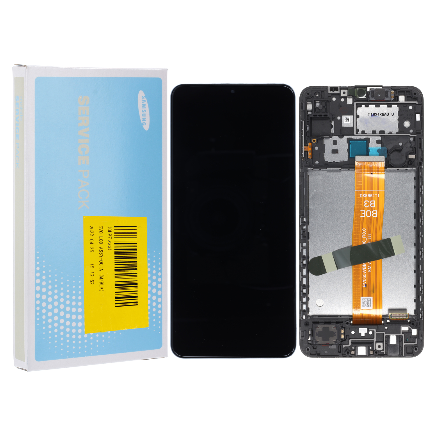 Samsung Galaxy A12 Nacho A127F LCD Display, Black ( Servicepack )