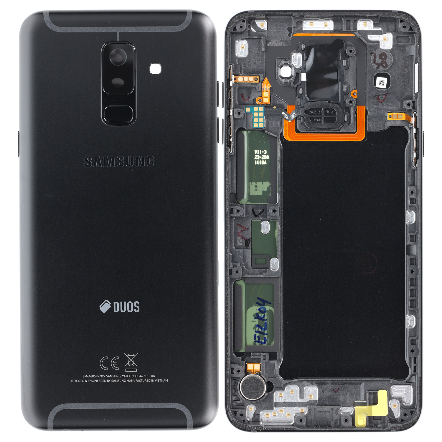 Samsung Galaxy A6+ 2018 A605 Duos Battery Cover Black