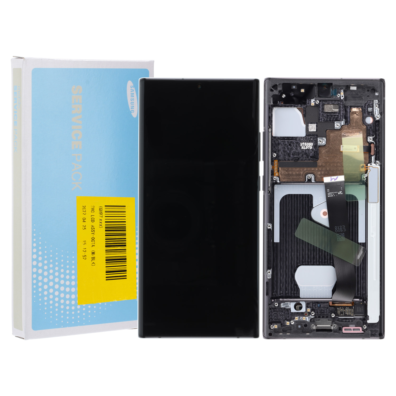 Samsung Galaxy Note20 Ultra N985F, Note20 Ultra 5G N986F LCD Display (Ohne Kamera), Mystic Black