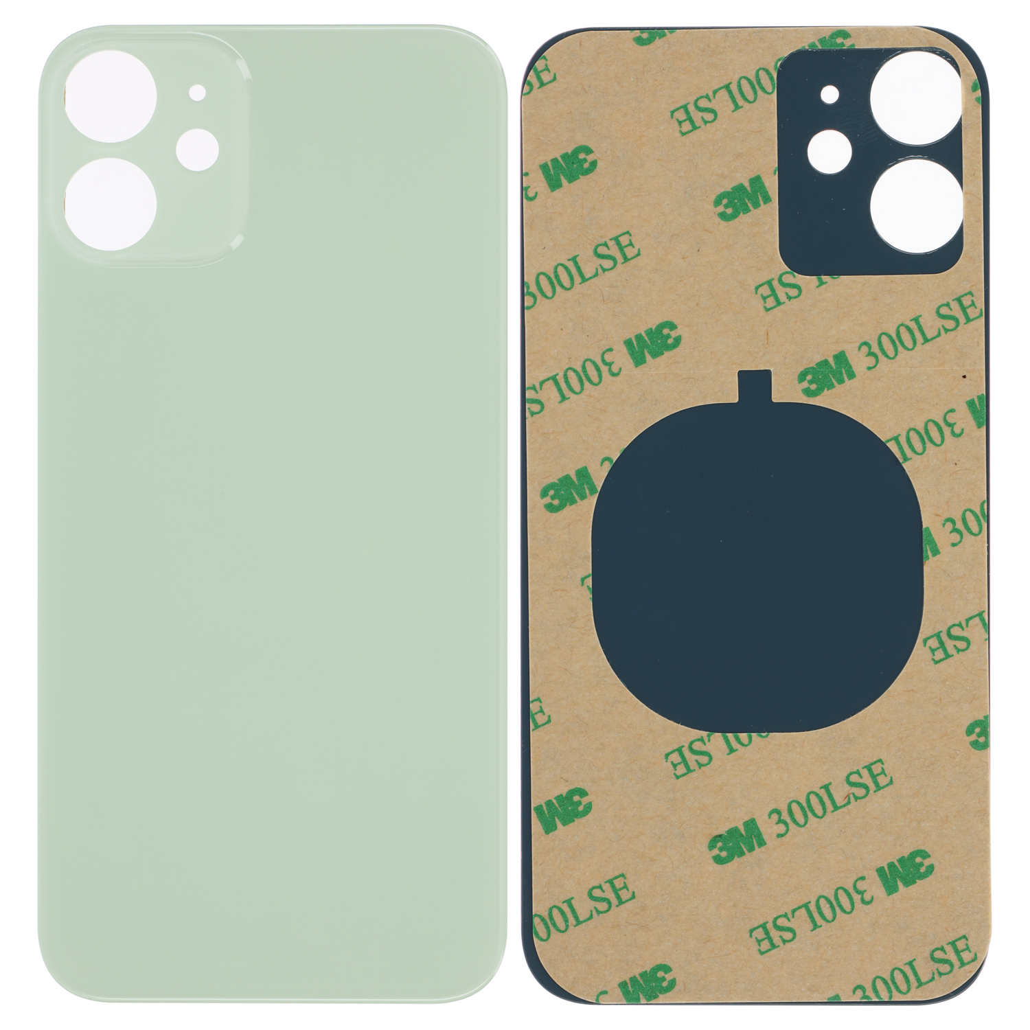Glas Back Cover, Compatible with iPhone 12 Mini (A2399) Green (without Logo )