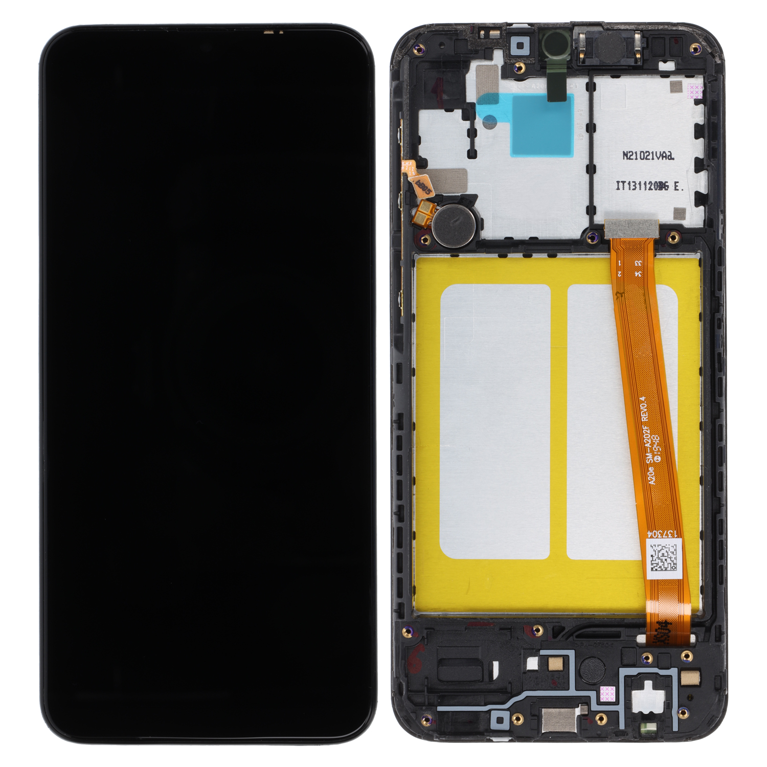 LCD Display compatible to Samsung Galaxy A20e (A202F), Black with Frame