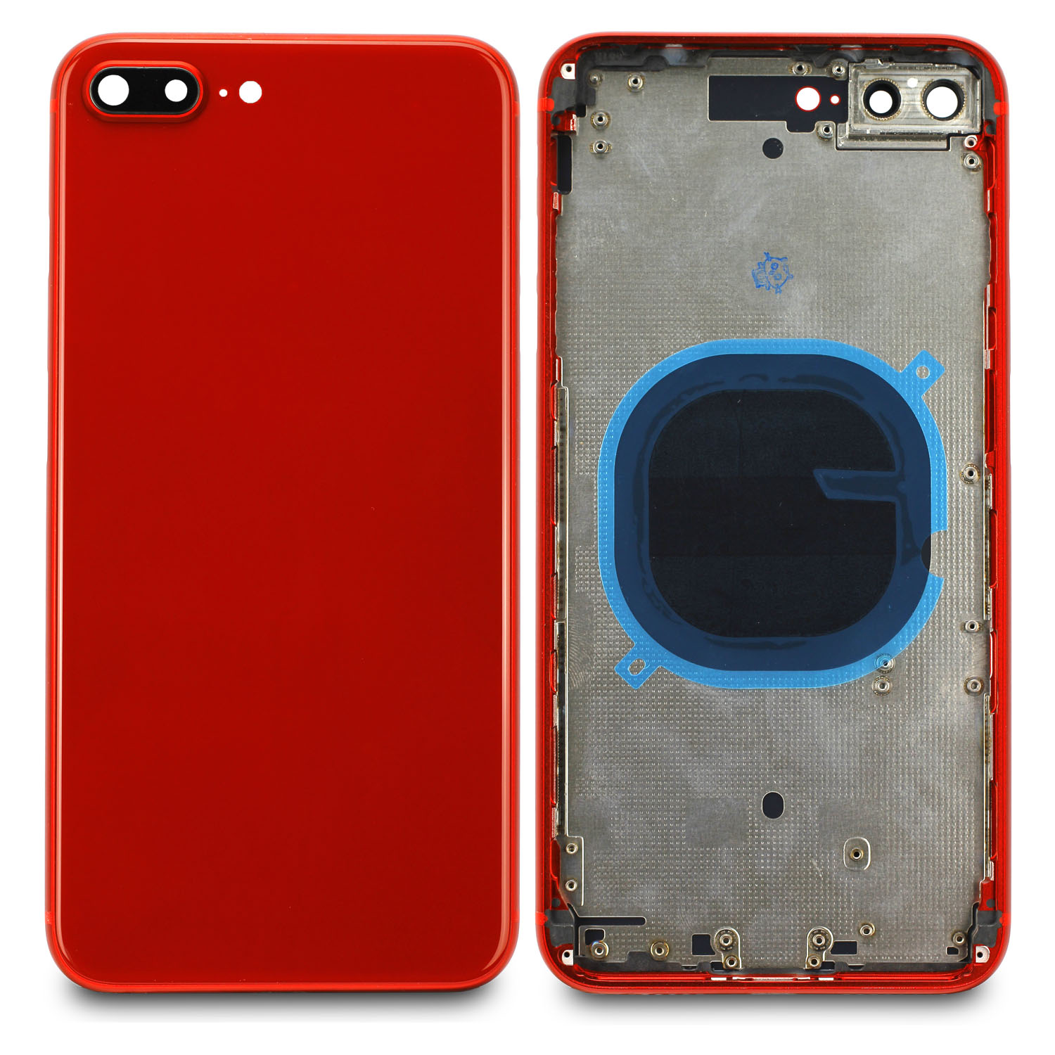 Cover Rückseite Rot, Kompatibel mit iPhone 8 Plus