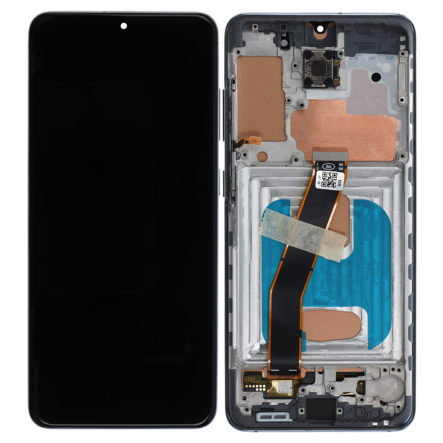 LCD Display Kompatibel zu Samsung Galaxy S20 (G981/G980) mit Rahmen, Schwarz INCELL (Fingerprint Sensor wird nicht unterstüzt)