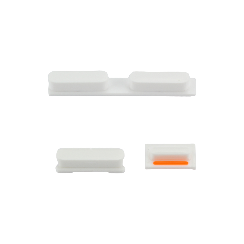 Tasten-Set mit Volume, Mute und Power Taste Kompatibel mit iPhone 5C Weiß