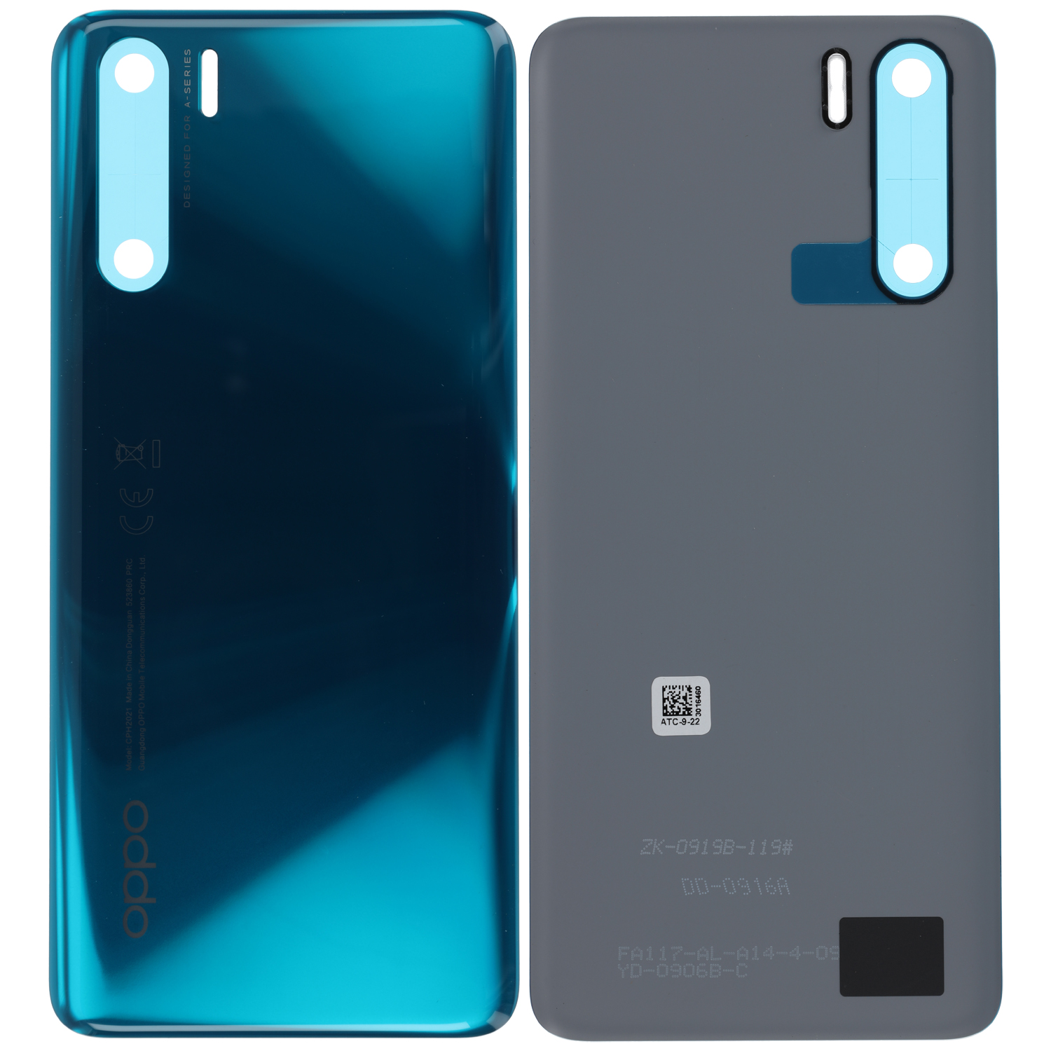 Oppo A91 (CPH2001, CPH2021), A15 (CPH2185) Battery Cover, Blue