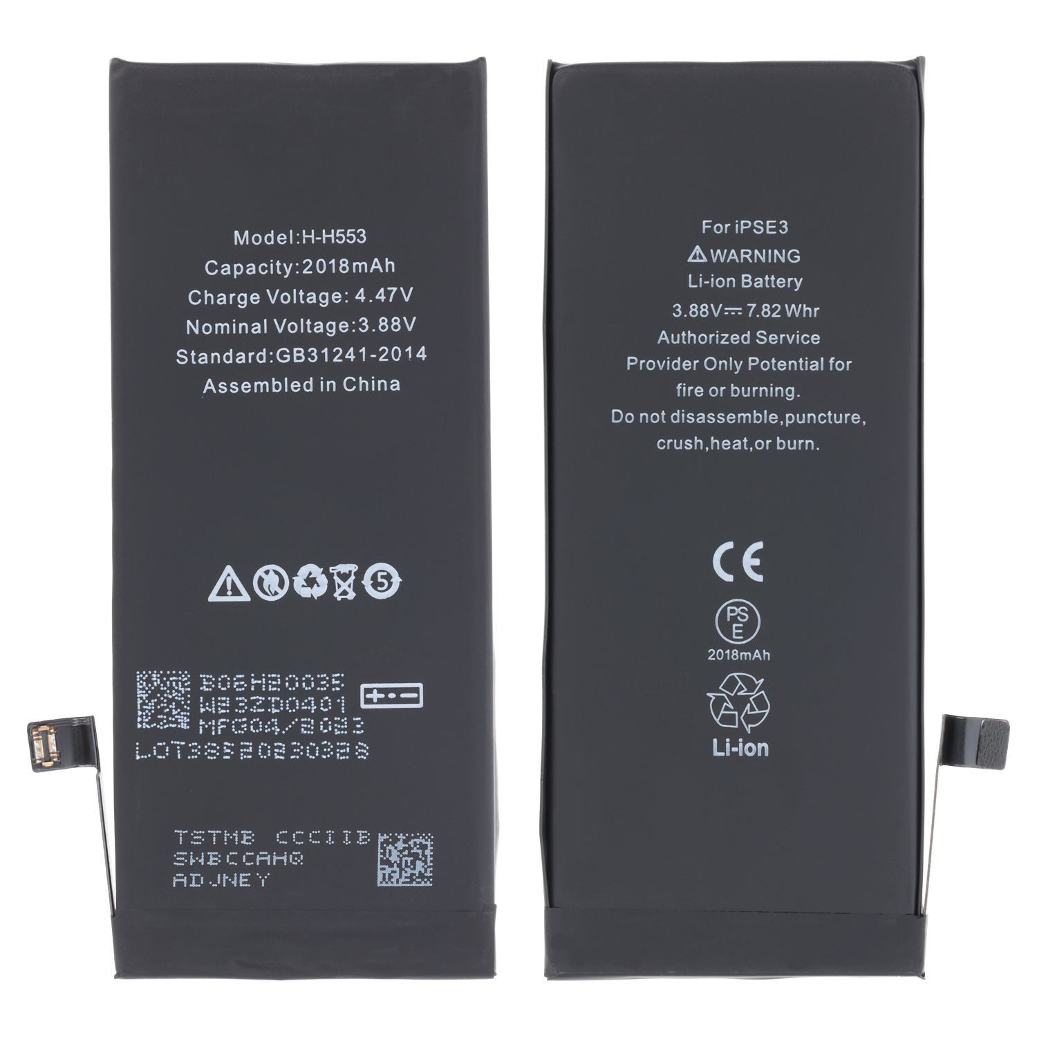 Battery Compatible with iPhone SE 3 2022 (A2783) incl. Battery Adhesive Sticker