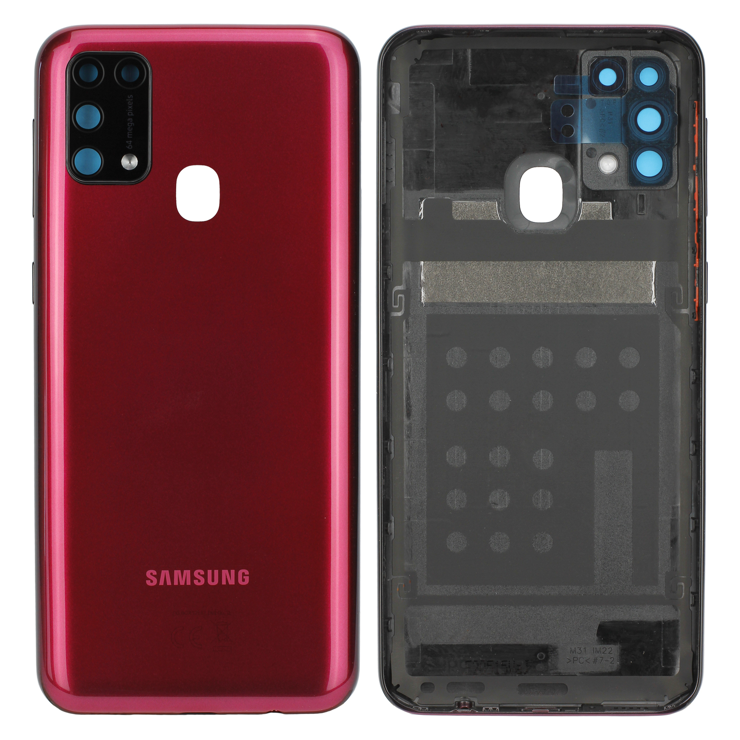 Samsung Galaxy M31 M315F Battery Cover, Prism Crush Red