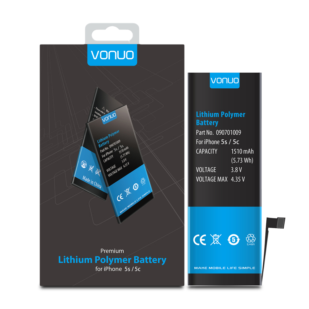Vonuo Battery for Apple iPhone 5s, iPhone 5c, Blister
