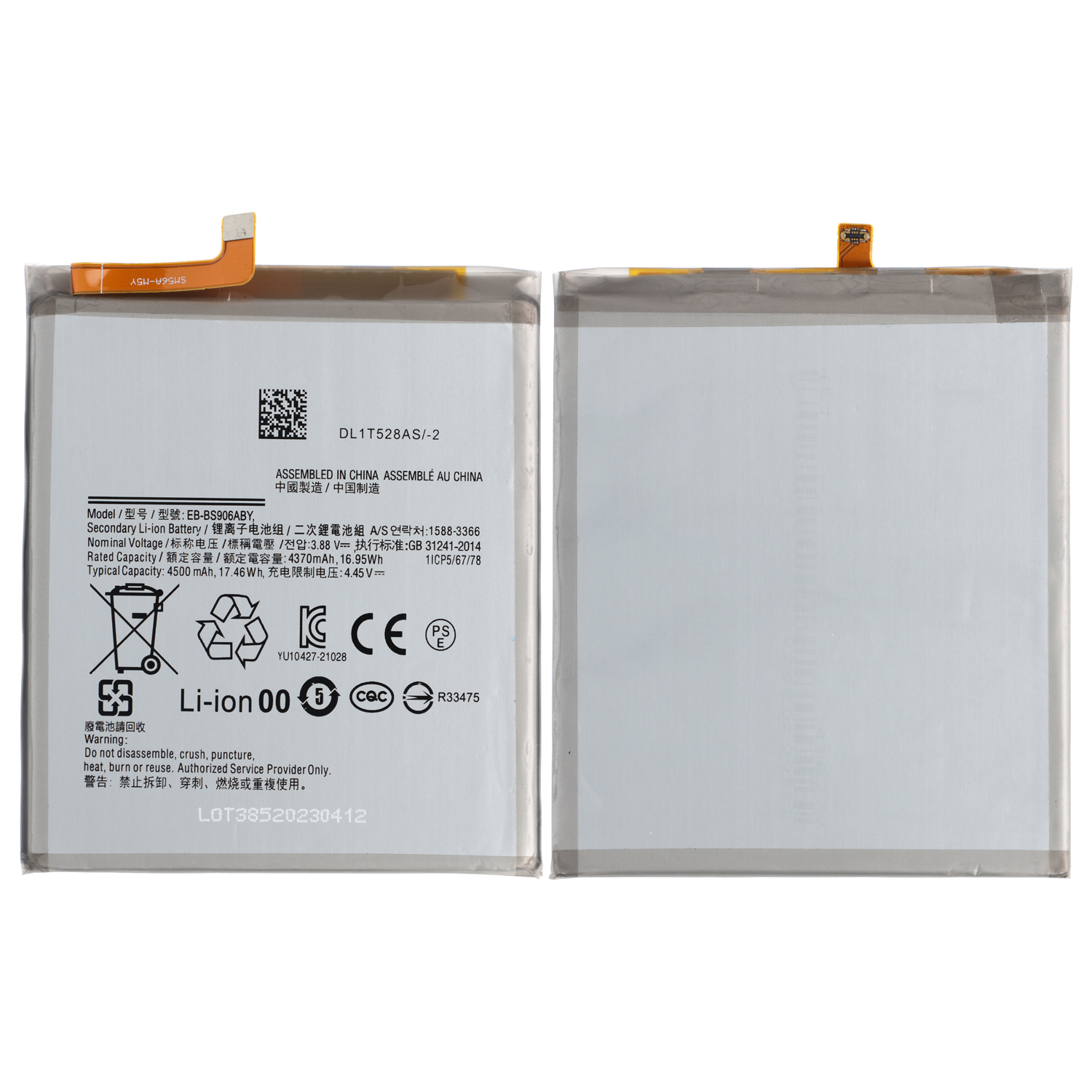 Battery EB-BS906ABY compatible to Samsung Galaxy S22+ (S906B)