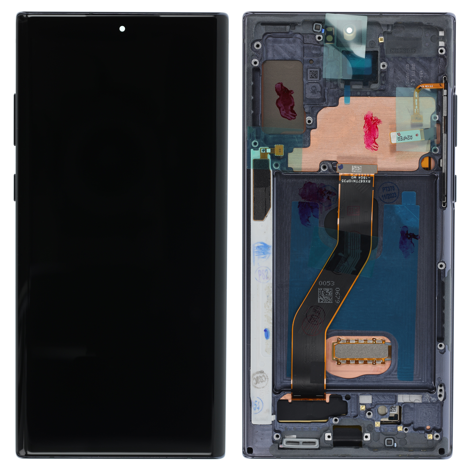 LCD Display kompatibel zu Samsung Galaxy Note 10+ (N975) mit Rahmen, Schwarz (Soft-OLED)