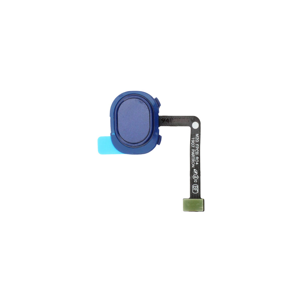 Fingerabdrucksensor Flex Kabel kompatibel mit Samsung Galaxy M20 M205, Blau