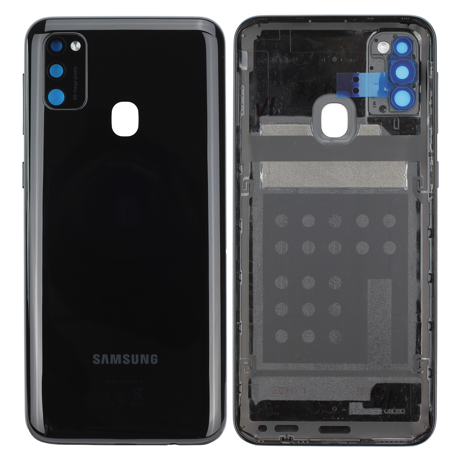 Samsung Galaxy M21 M215 Battery Cover, Raven Black