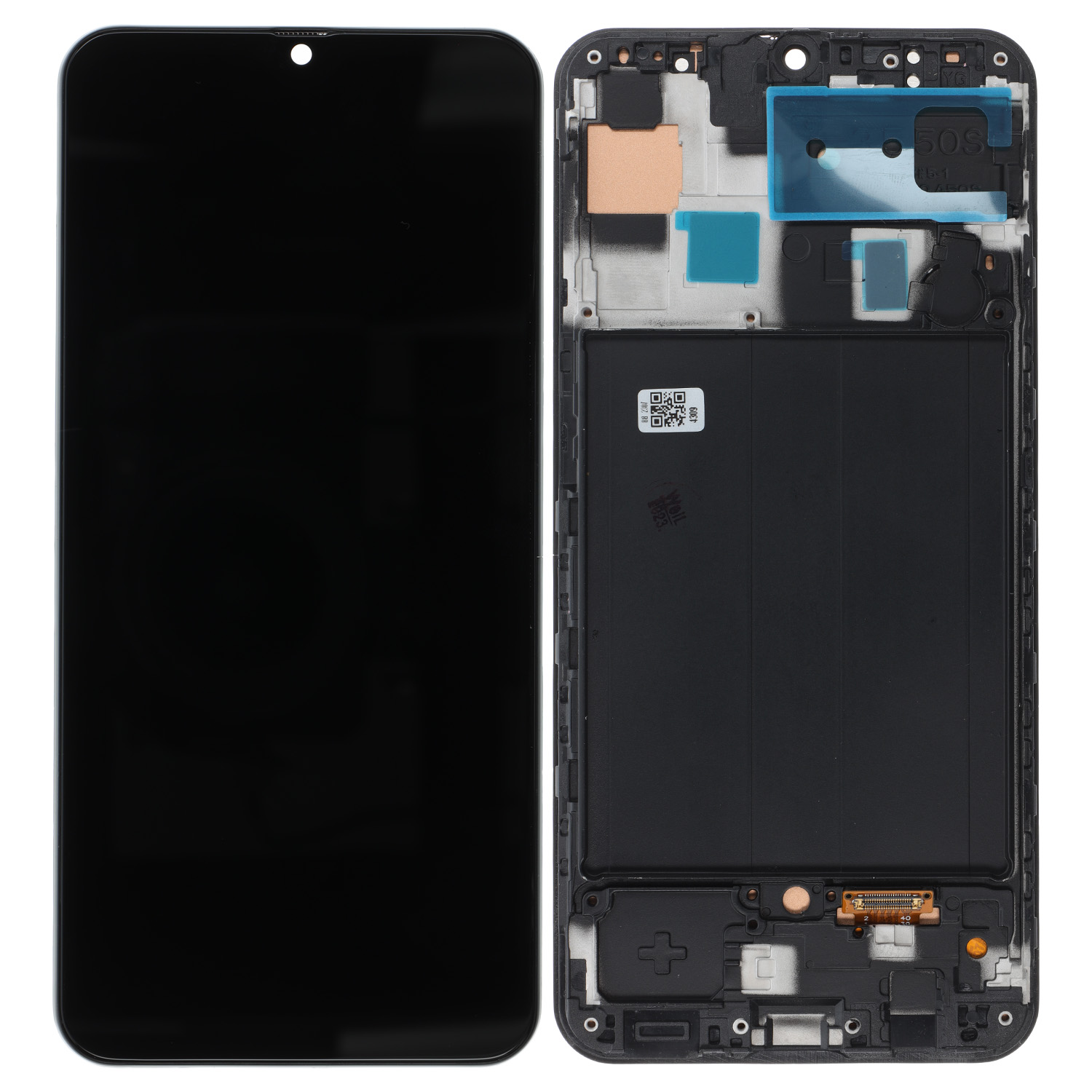 LCD Display Kompatibel zu Samsung Galaxy A50 (A505F) mit Rahmen INCELL (Fingerprint Sensor wird nicht unterstüzt)