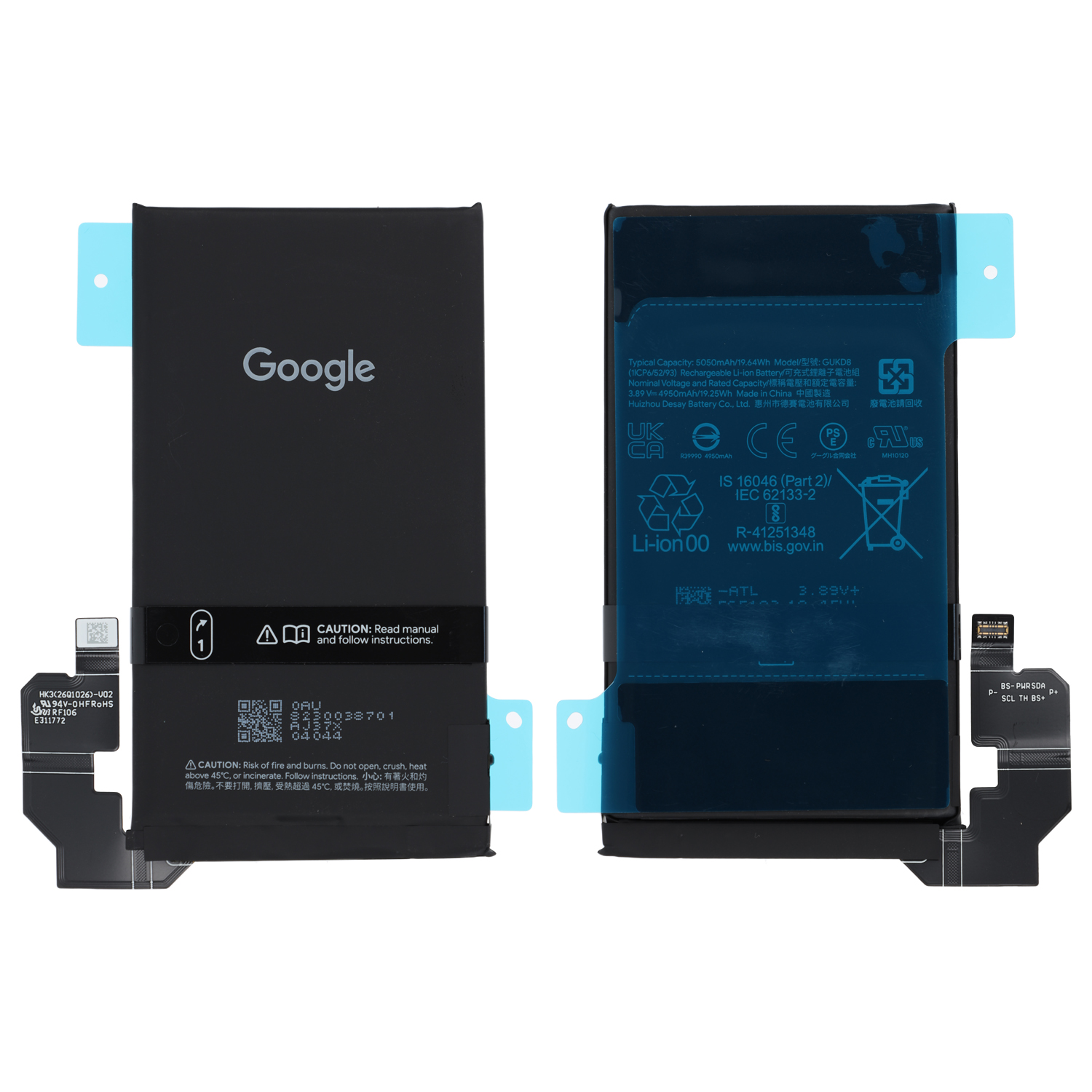 Google Pixel 8 Pro (GC3VE, G1MNW) Battery