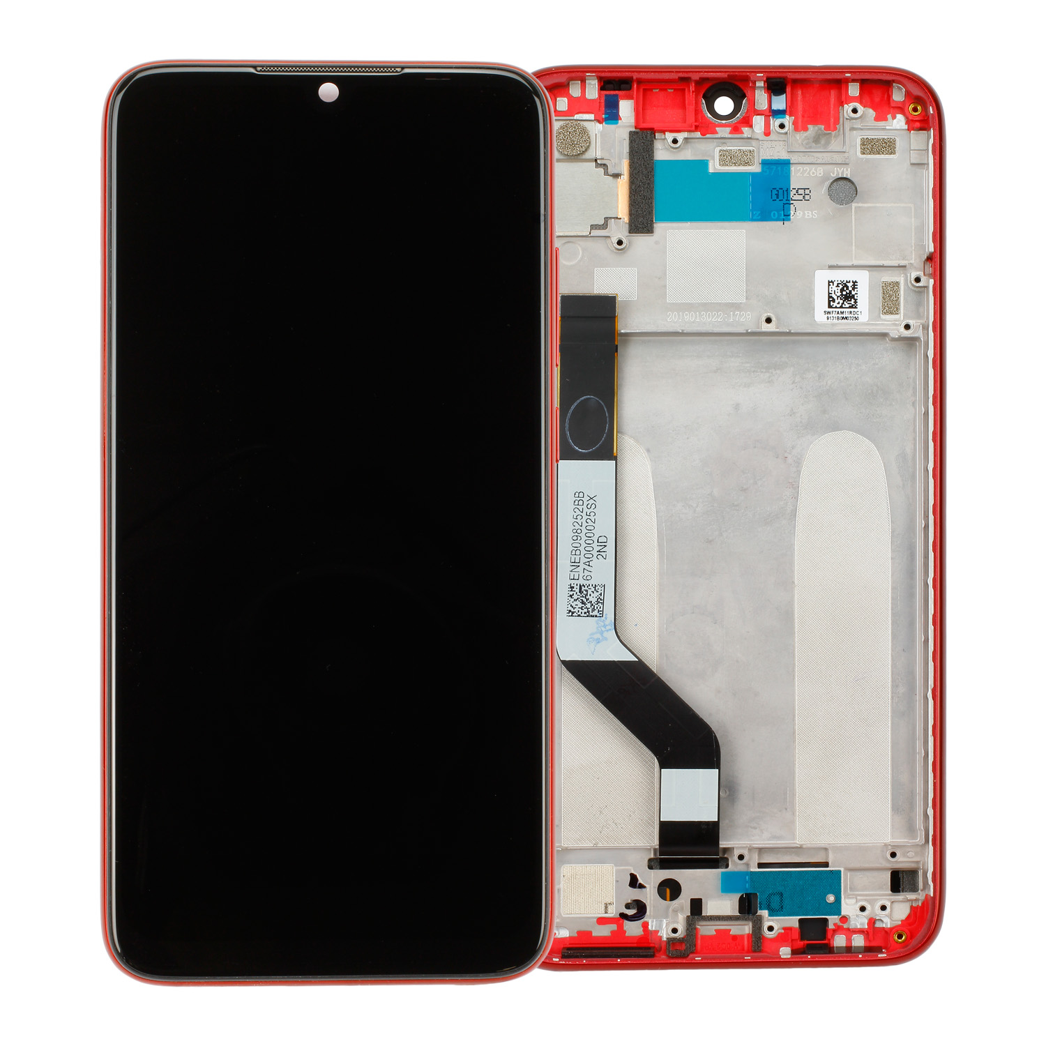 Xiaomi Redmi Note 7 LCD Display, Rot Serviceware
