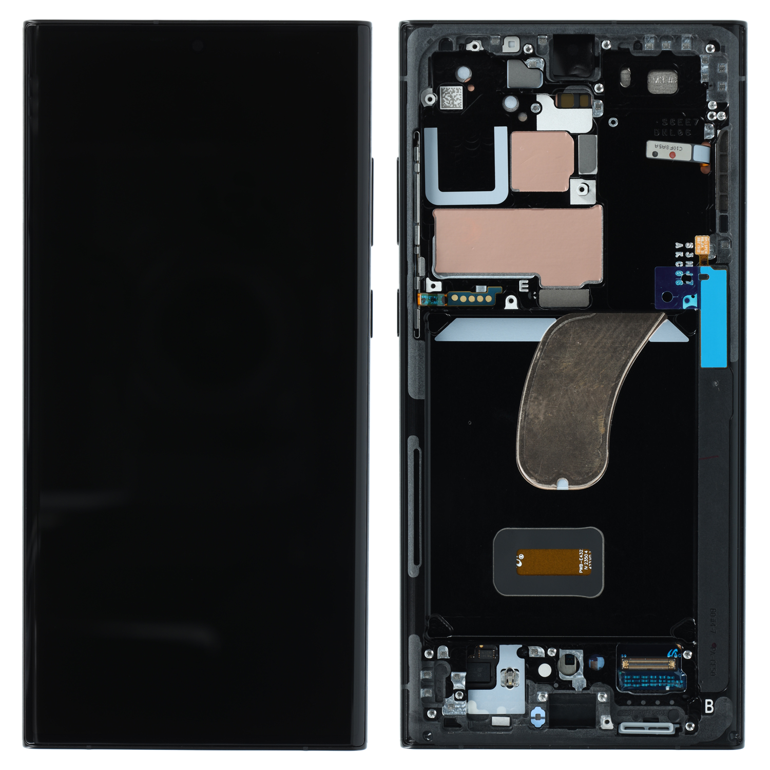 Samsung Galaxy S23 Ultra S918 LCD Display, Graphit/Rot Original Assembled