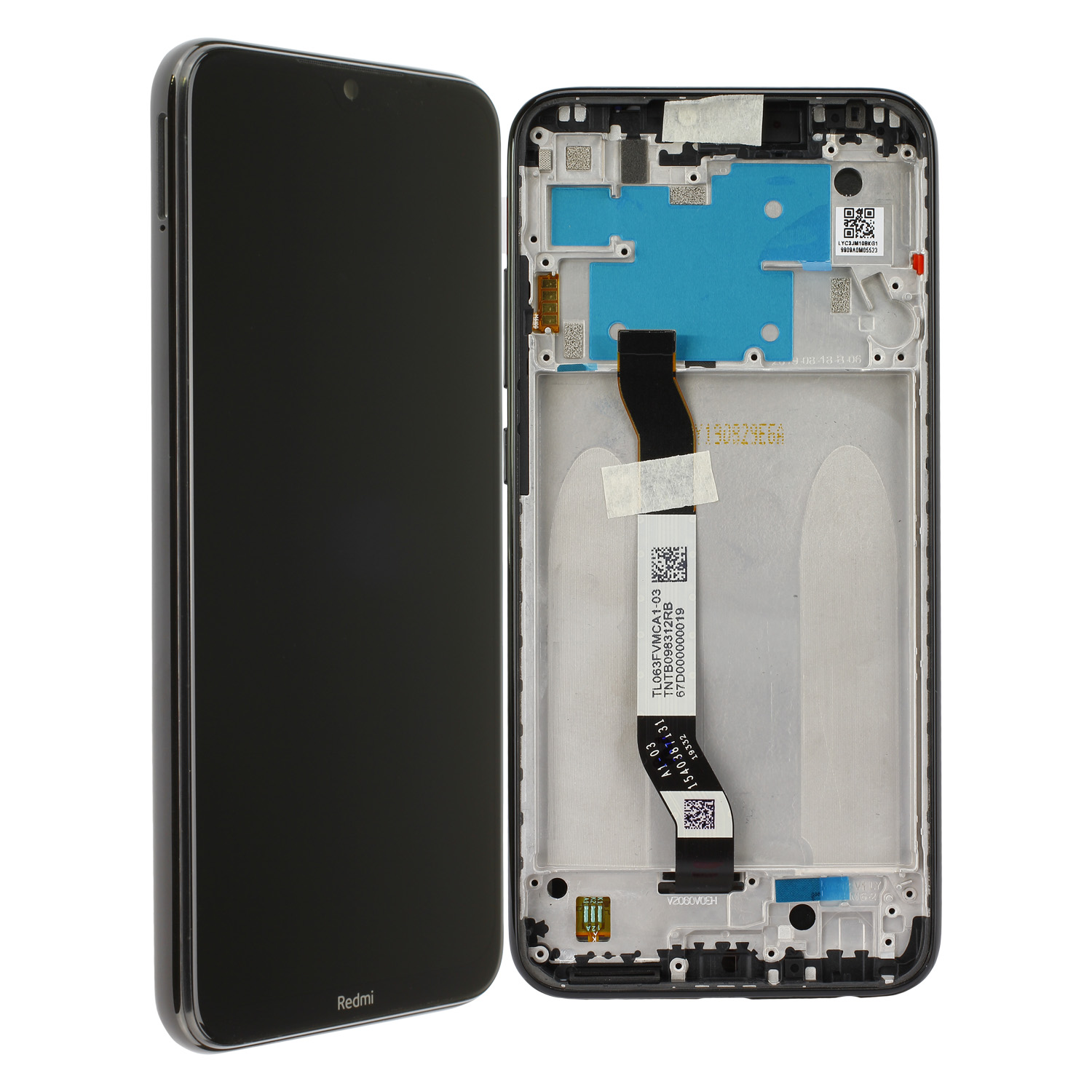 Xiaomi Redmi Note 8 LCD Display, Schwarz Serviceware