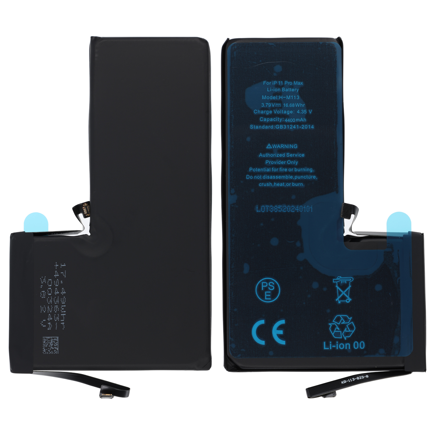 Battery with Extra Power  for Apple iPhone 11 Pro Max, 4150mAh incl. battery adhesive sticker