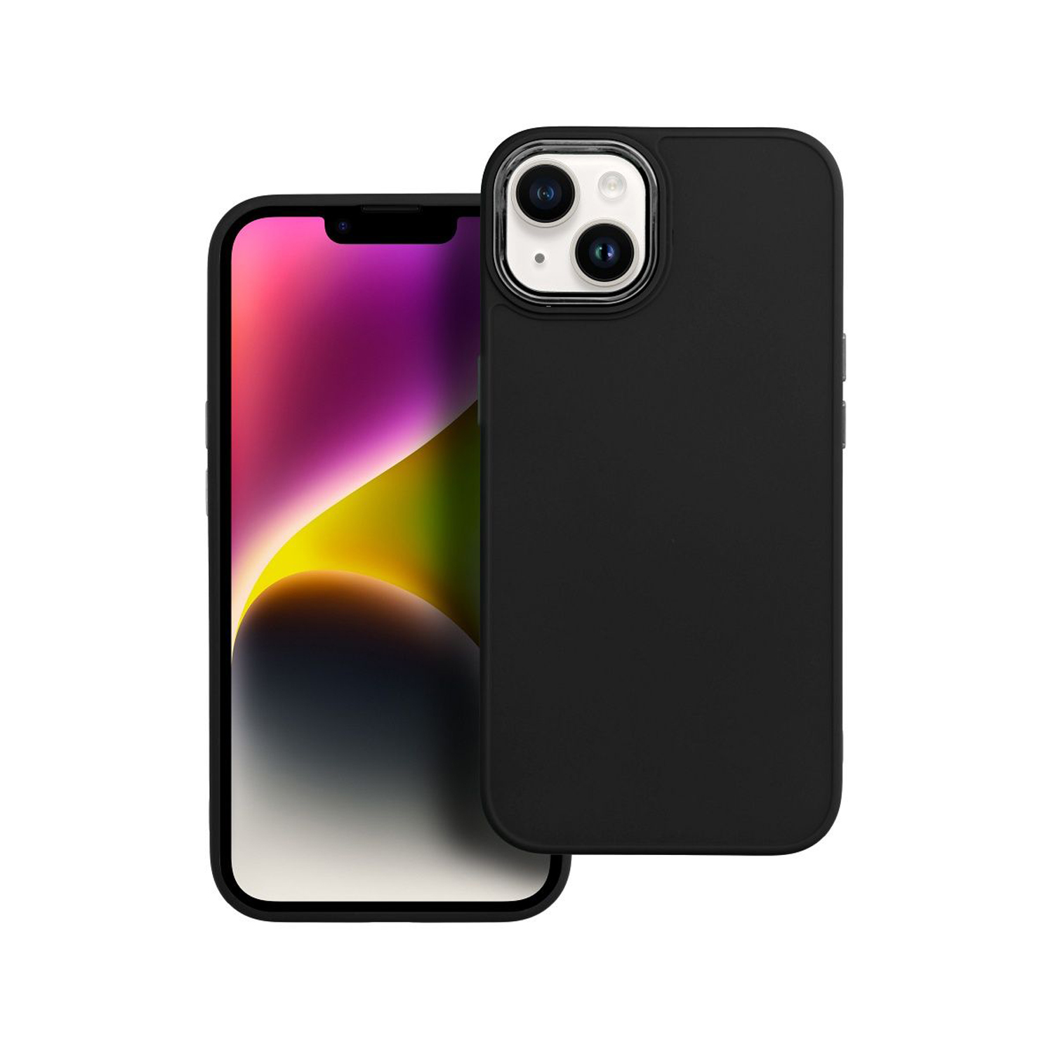 PT line Protective Case, Black with Frame  for iPhone 15 Pro
