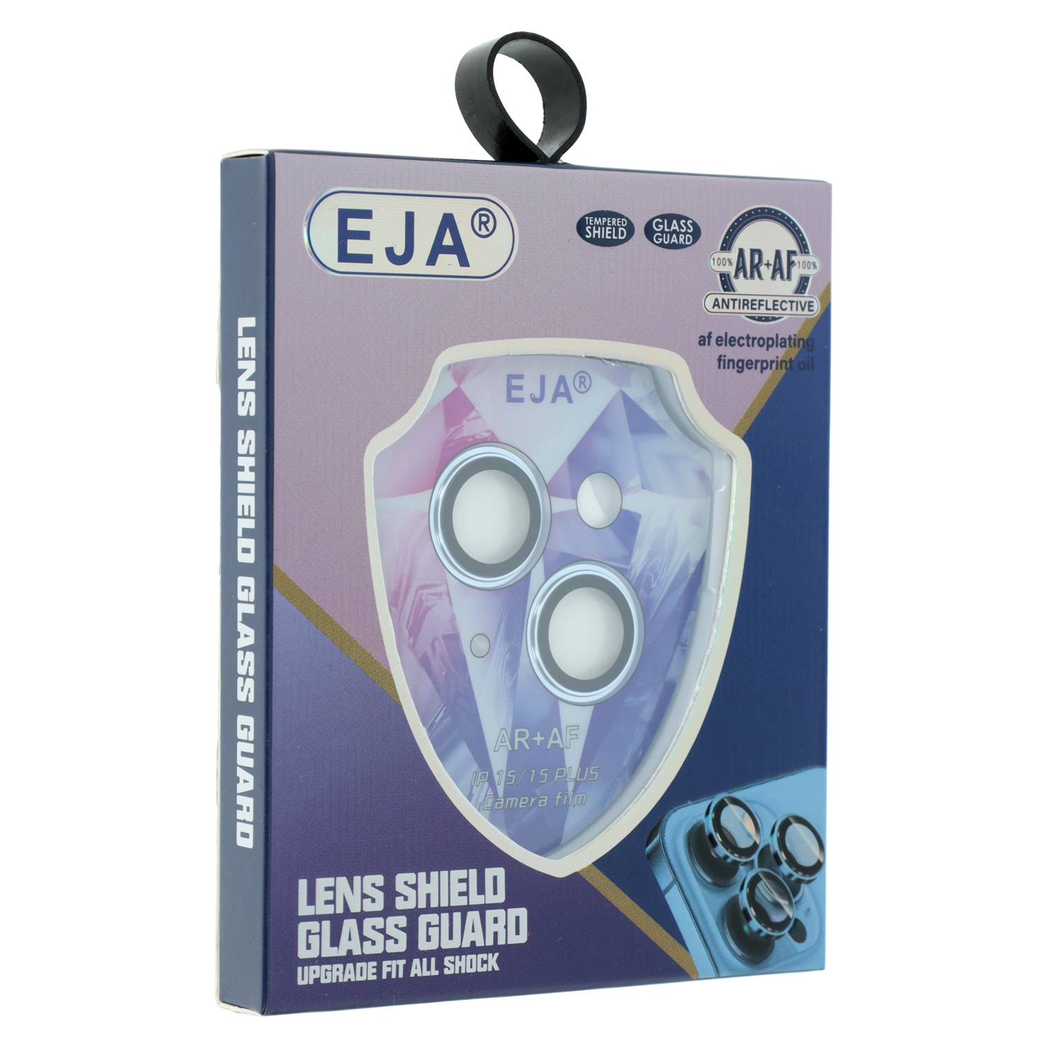 EJA Tempered Kameraschutzglas für iPhone 15 / 15 Plus, Hellblau