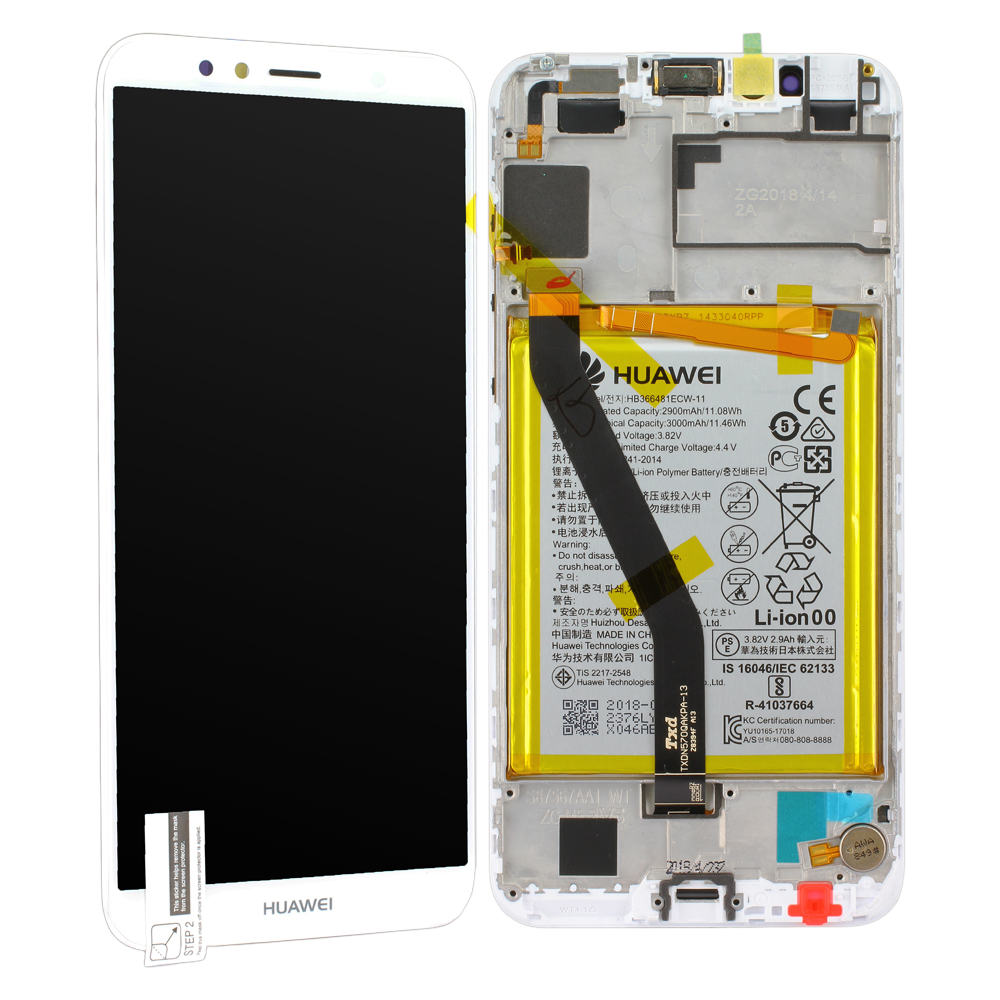 Huawei Y6 2018 ATU-L11 LCD Display, Weiß (Serviceware)