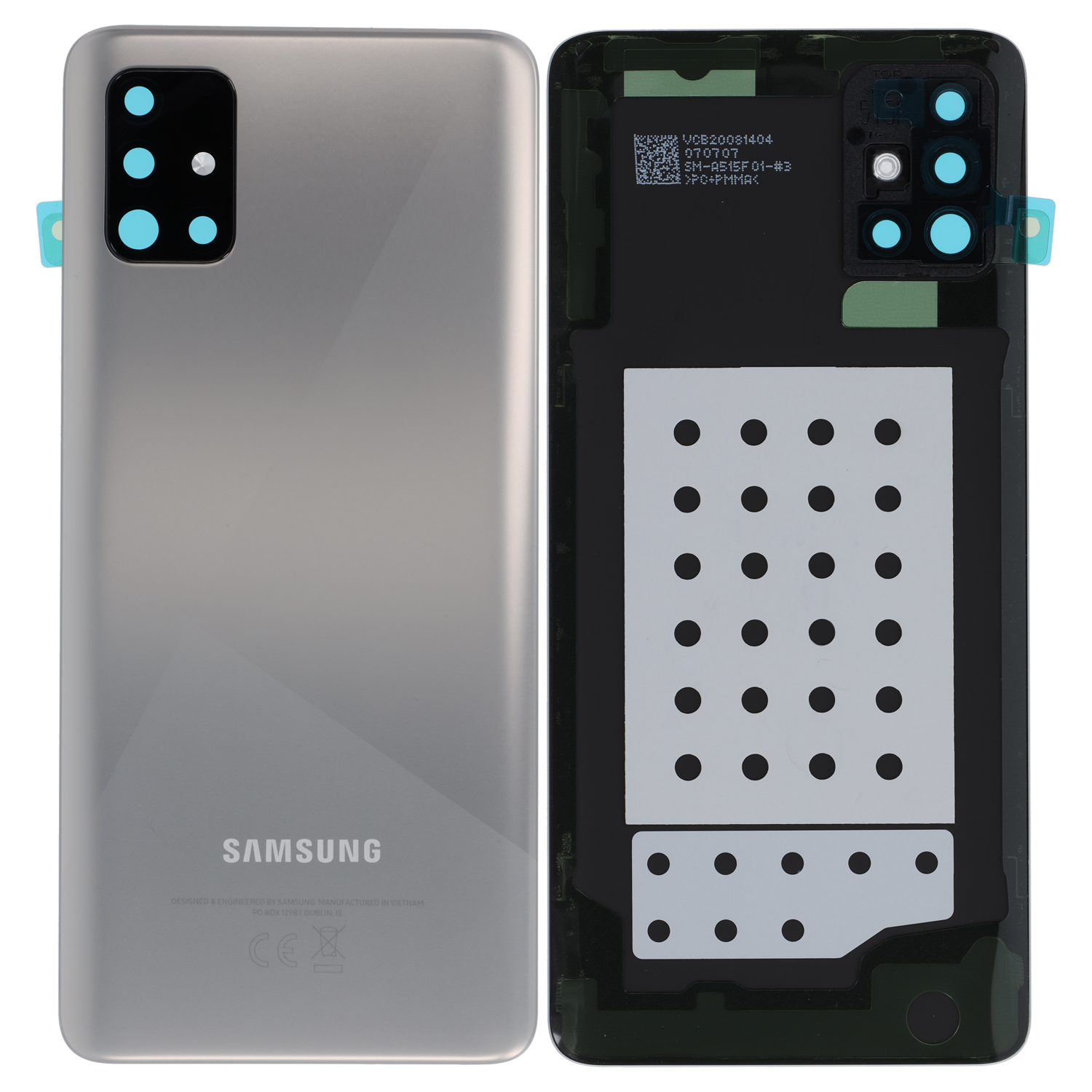 Samsung Galaxy A51 A515F Akkudeckel, Prism Crush Silber
