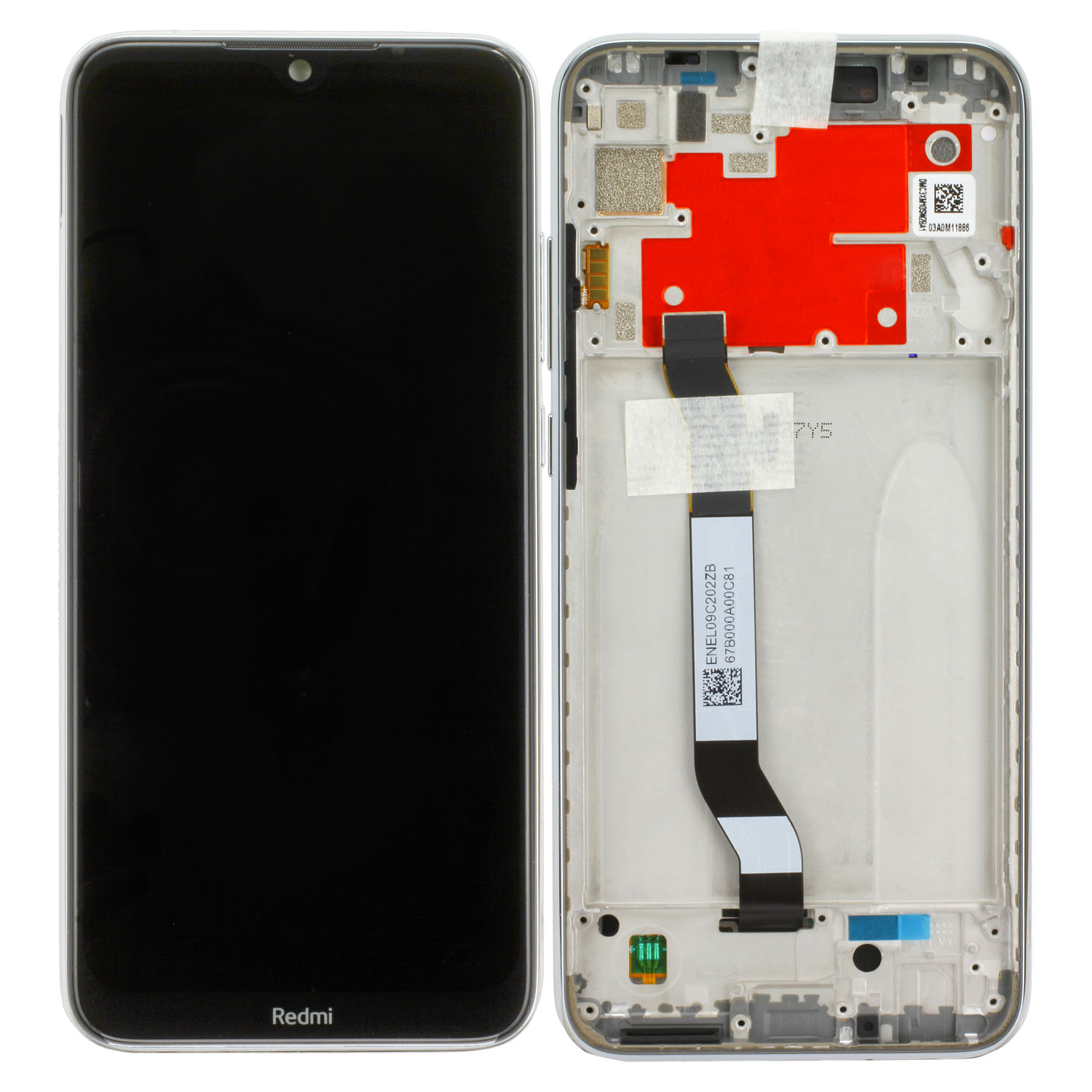 Xiaomi Redmi Note 8T LCD Display, White Serviceware