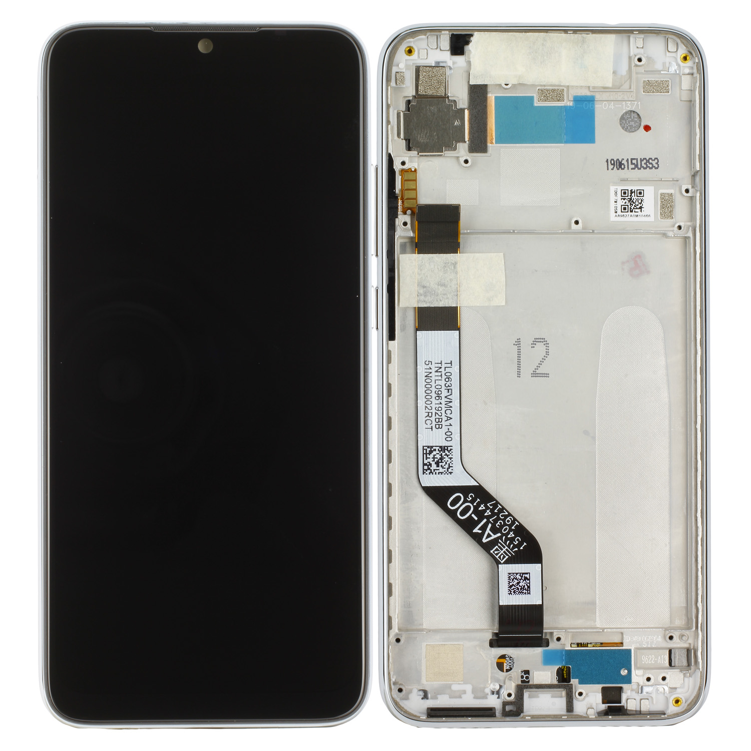 Xiaomi Redmi Note 7 LCD Display, White Serviceware
