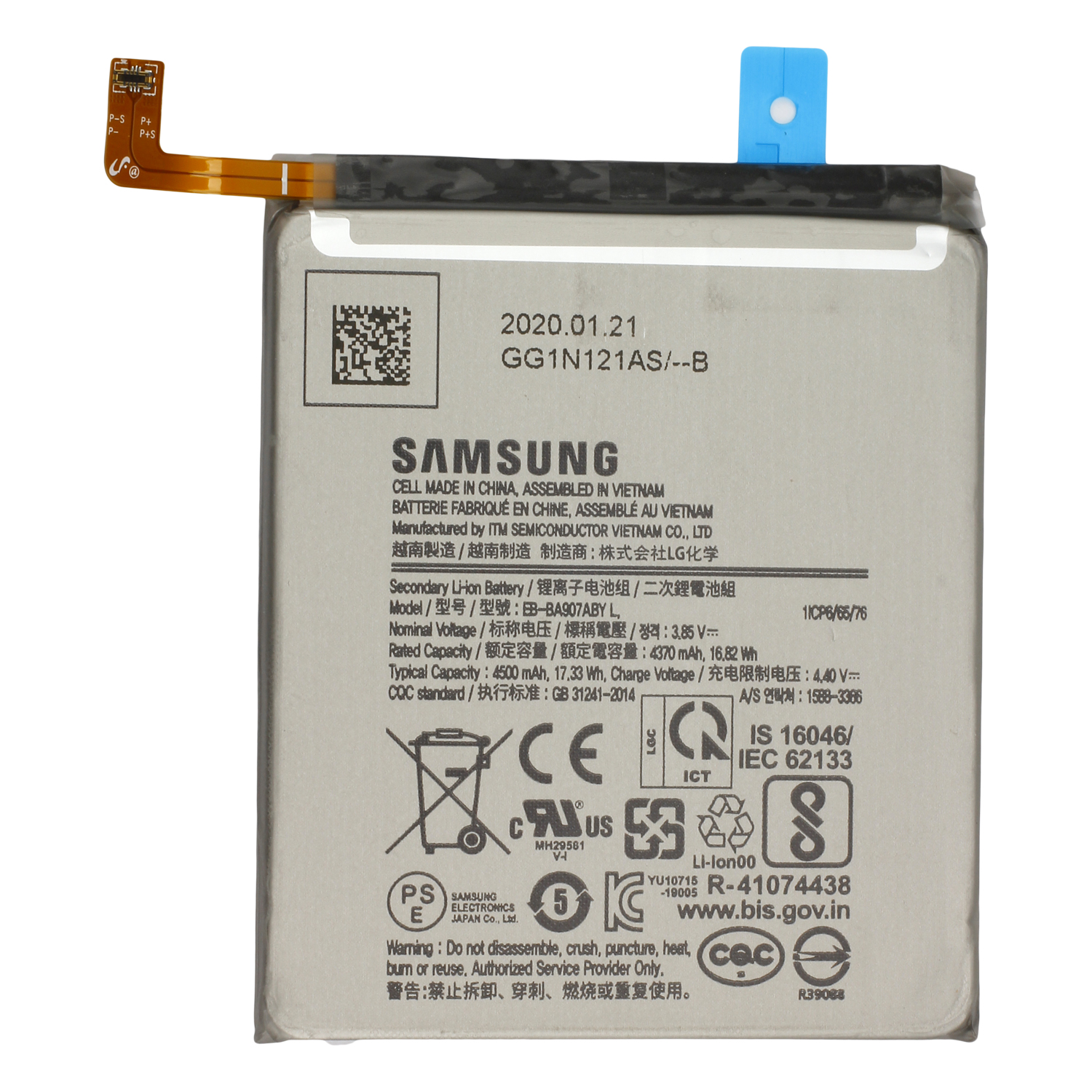 Samsung Galaxy S10 Lite G770F Battery EB-BA907ABY Service Pack