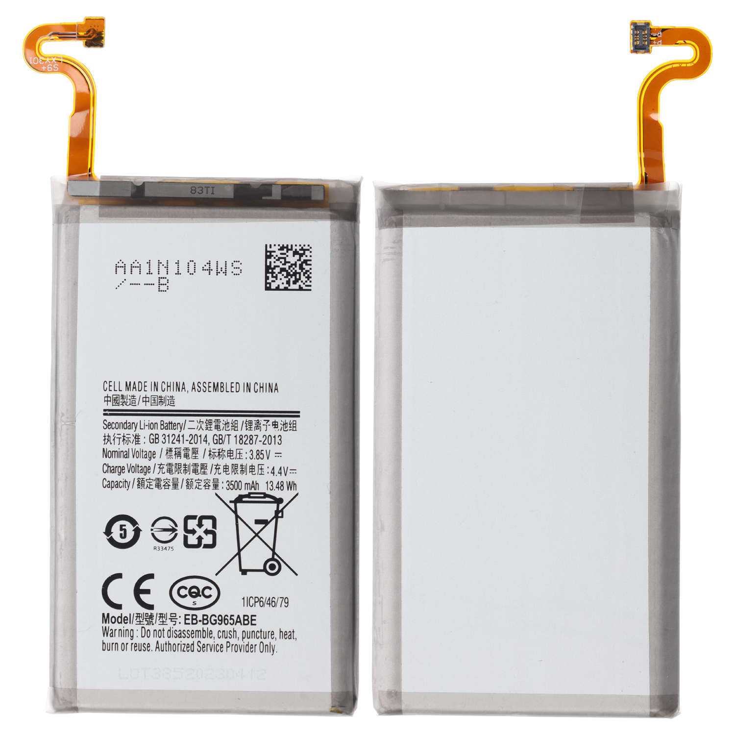 Battery EB-BG965ABE compatible to Samsung Galaxy S9+ / S9+ Duos G965F