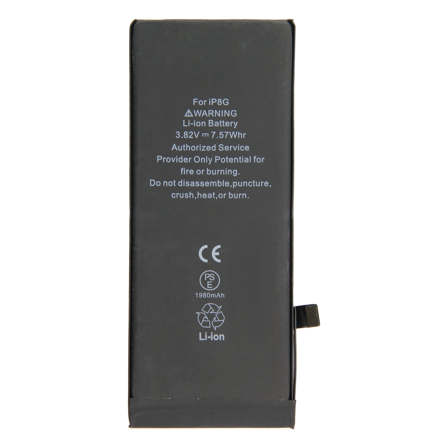 Battery with Extra Power  for Apple iPhone 8, 1980mAh incl. battery adhesive sticker