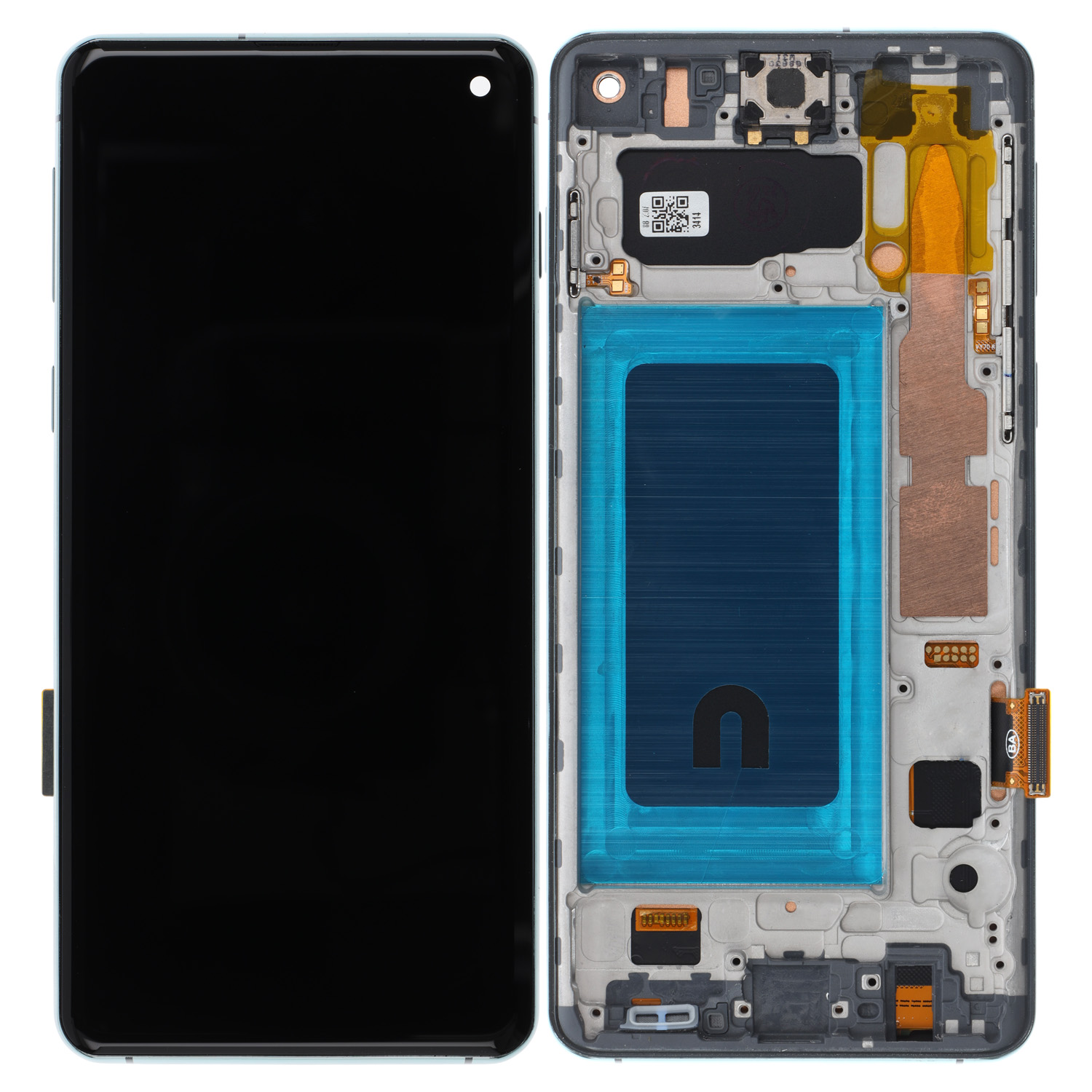 LCD Display Compatible to Samsung Galaxy S10 (G973) with Frame, Green INCELL (Fingerprint Sensor not Supported)
