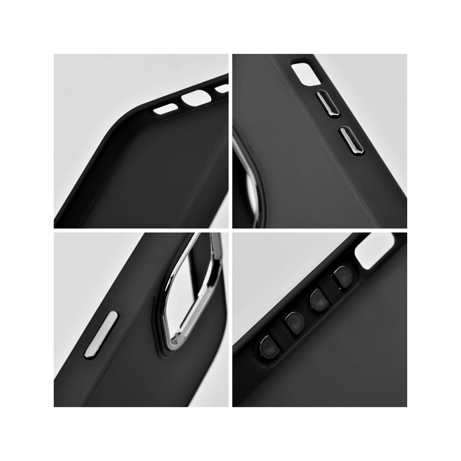 PT line Protective Case, Black with Frame  for iPhone 15 Pro
