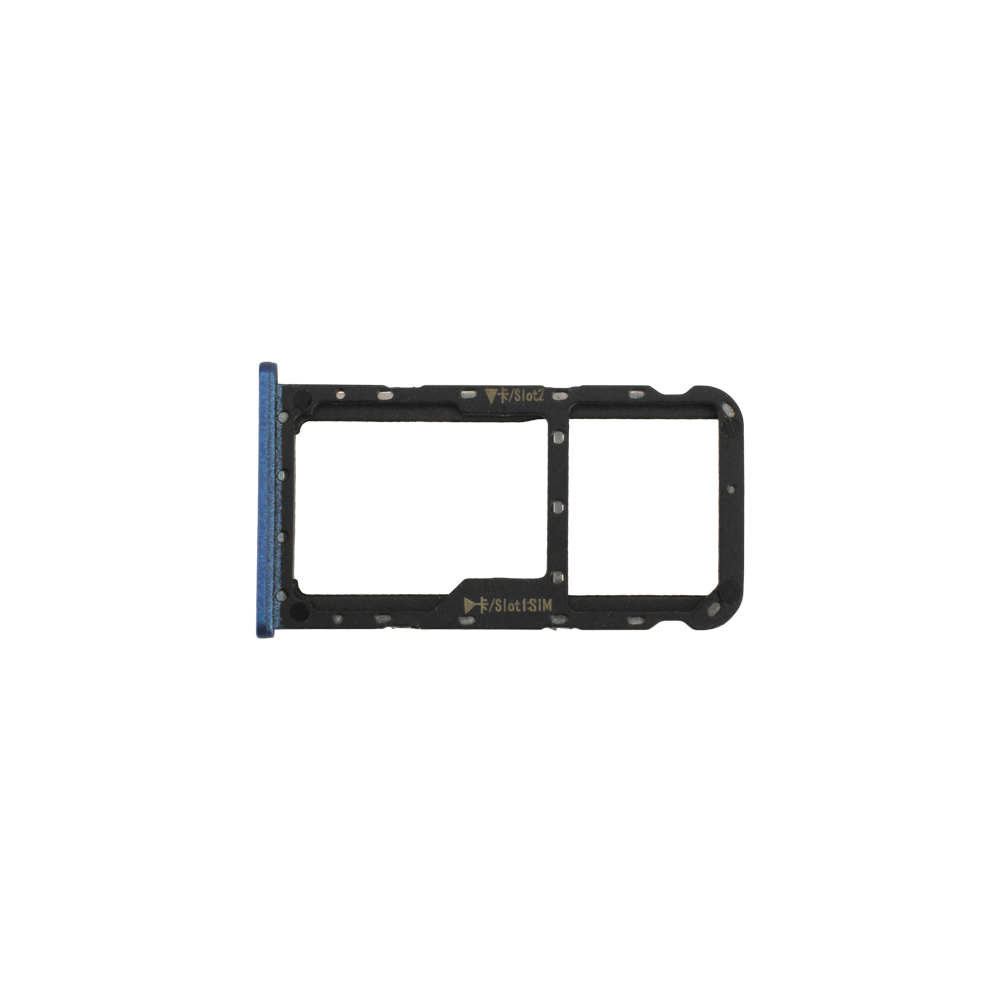 Sim Tray + SD Karten Tray, Blau kompatibel mit Huawei Mate 10 Lite