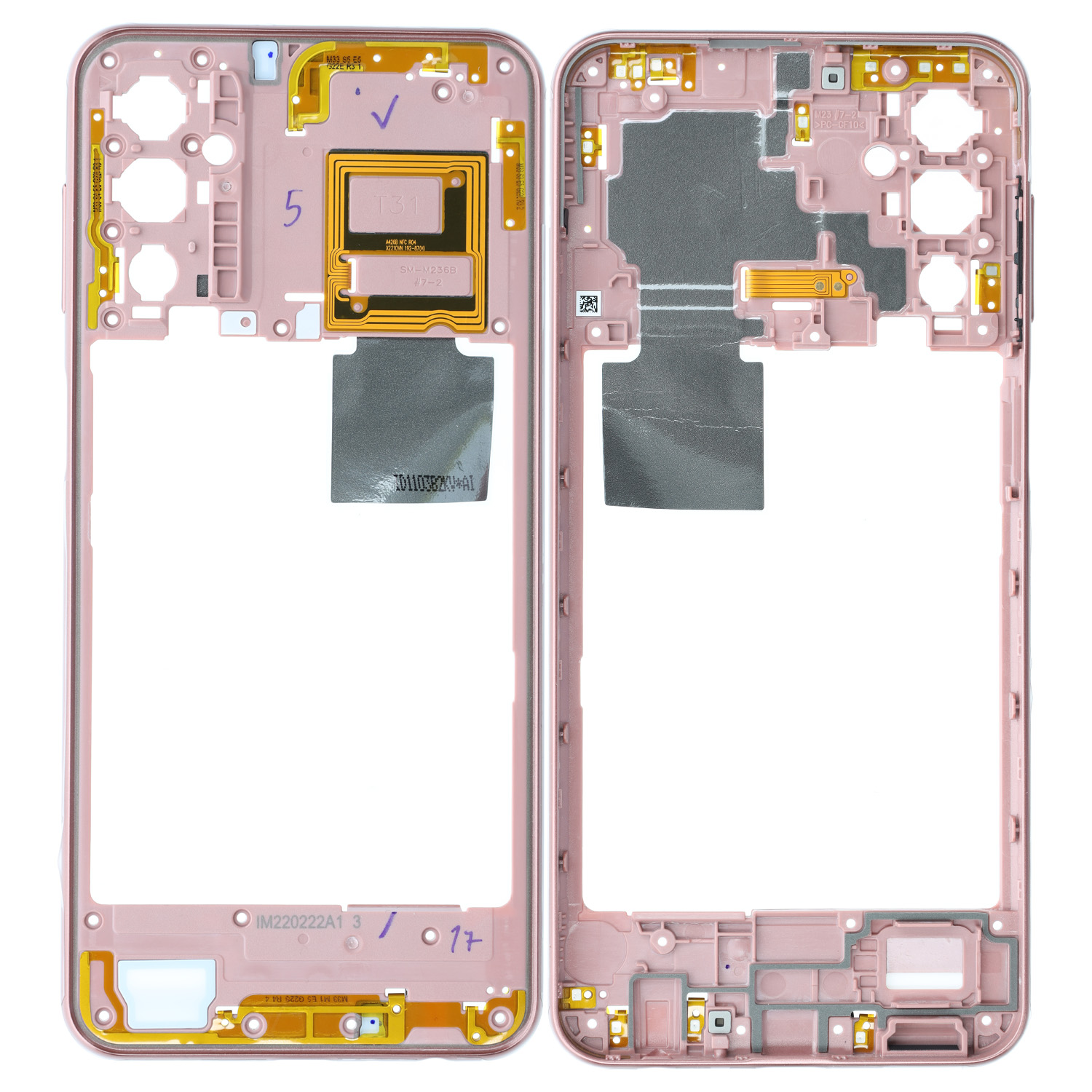 Samsung Galaxy M23 5G M236B, Middle Frame Orange Copper