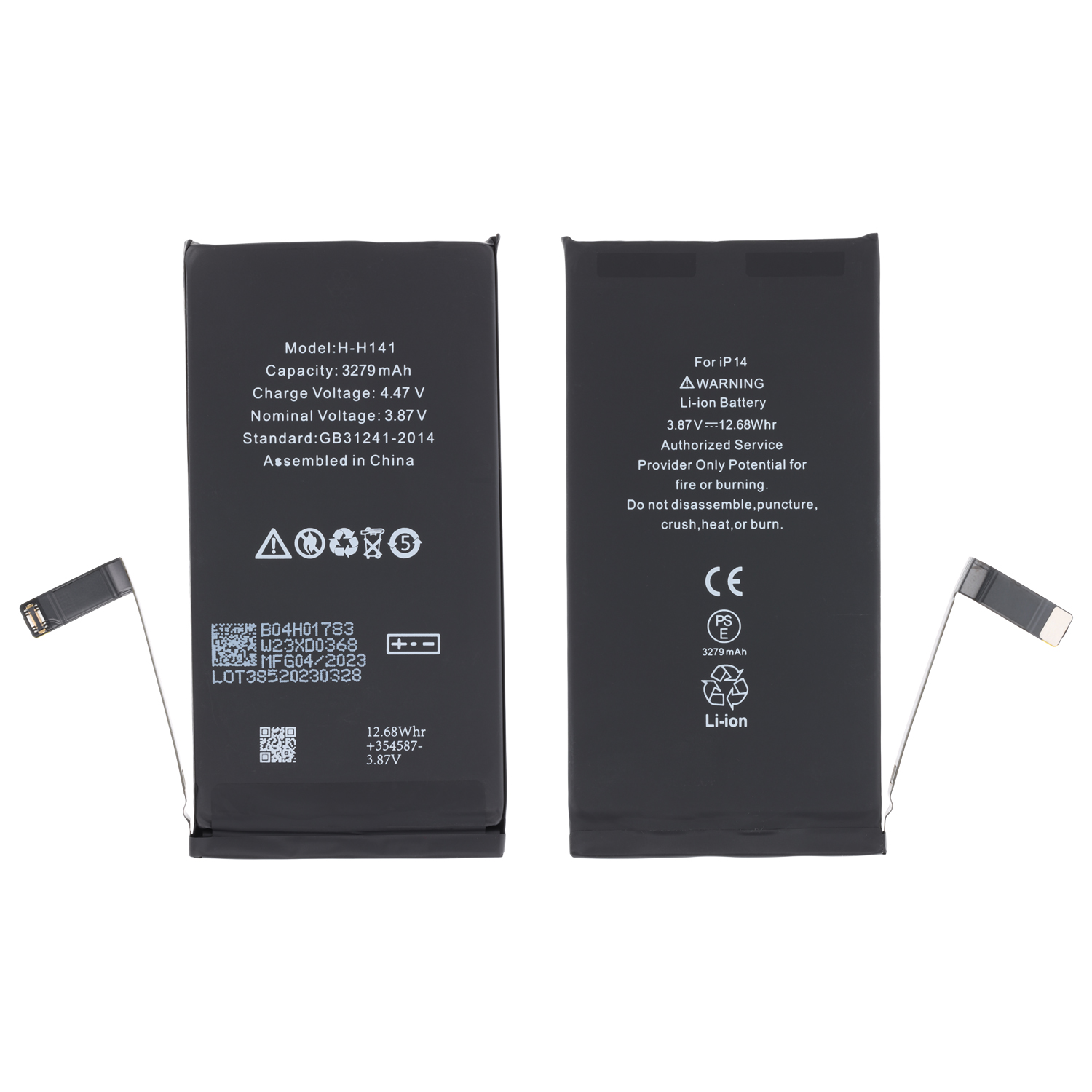 Battery Compatible with iPhone 14 (A2882) incl. Battery Adhesive Sticker