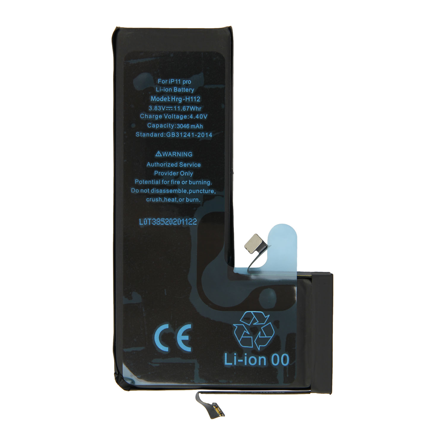 Battery compatible with iPhone 11 Pro incl. battery adhesive sticker