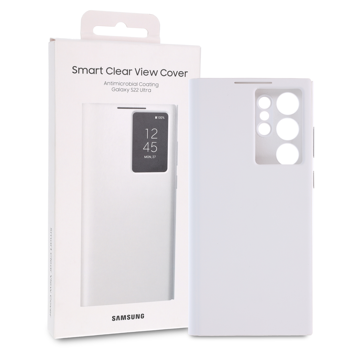 Samsung Galaxy S22 Ultra (S908B/DS) Smart Clear View Cover EF-ZS908CWEGEE Weiß