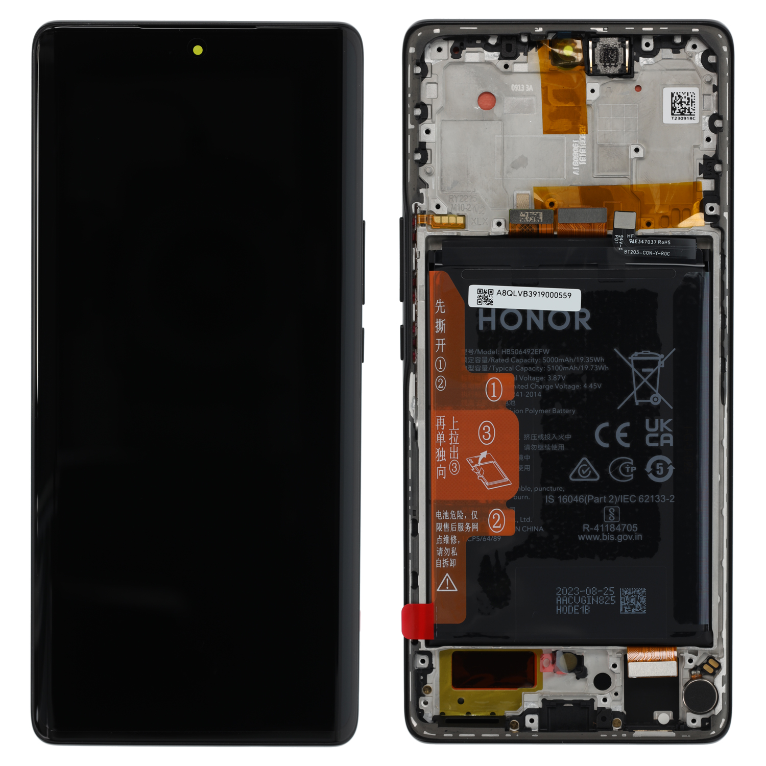 Huawei Honor Magic5 Lite (RMO-NX3) LCD Display incl. Battery, Midnight Black
