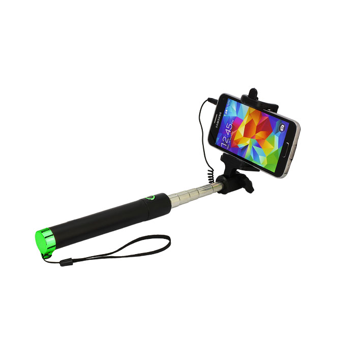 PT line Selfie Stick Wired, Green Blister