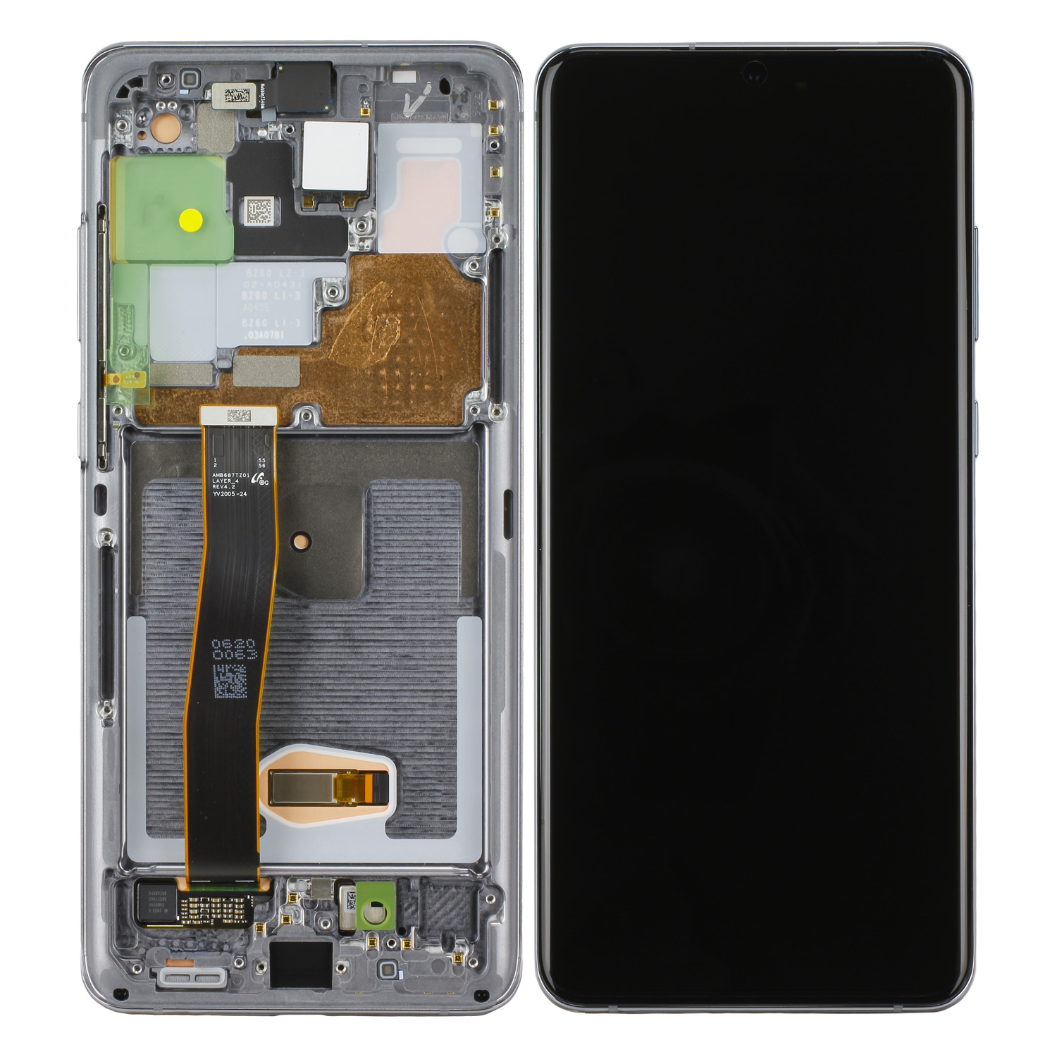 Samsung Galaxy S20 Ultra G988F / S20 Ultra 5G G988B LCD Display (inkl. Frontkamera), Cosmic Grey