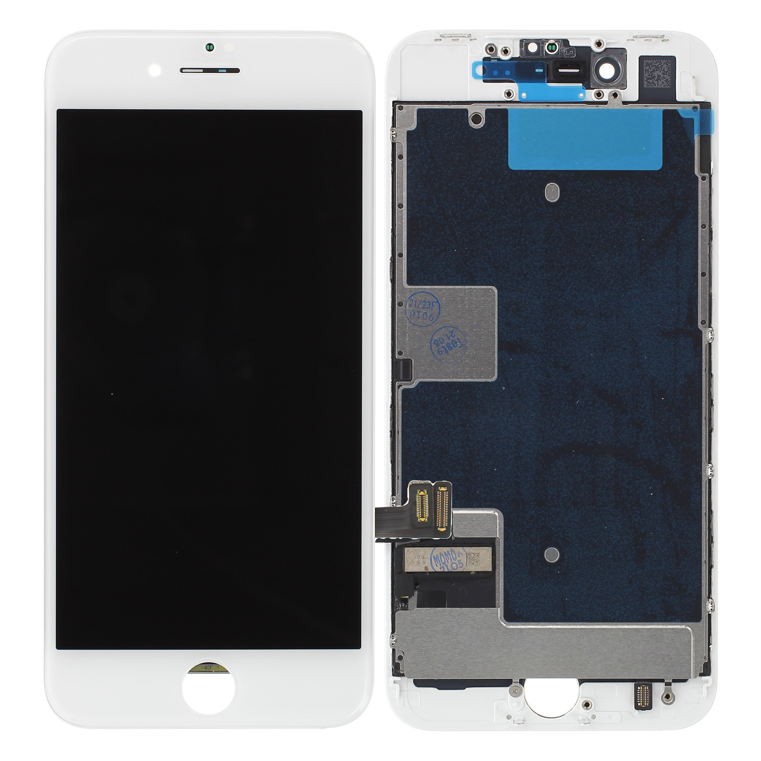 LCD Display compatible with iPhone 8, SE 2 (2020), SE 2022 (A2783), White Refurbished incl. Heat Shield