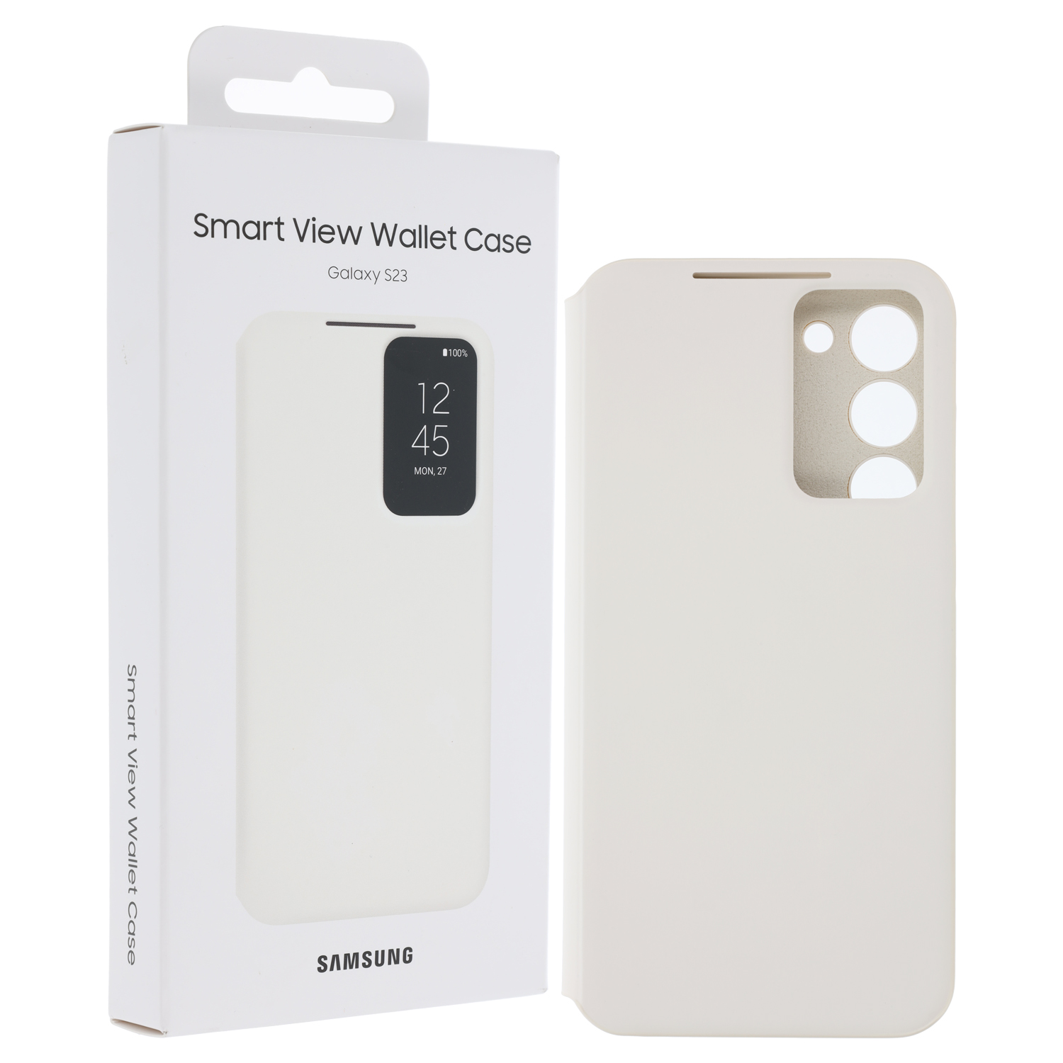 Samsung Galaxy S23 S911B Smart View Wallet Case EF-ZS911CBEGWW, Cream
