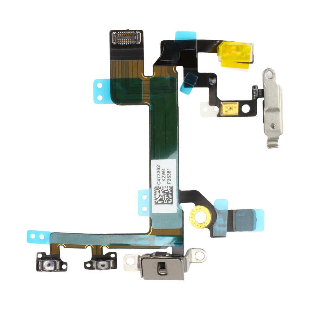 Power and Volume Button Flex with Bracket compatible with iPhone 5S