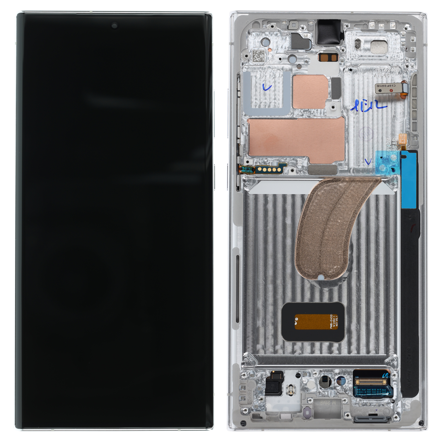 Samsung Galaxy S23 Ultra S918 LCD Display, Sky Blue/Lime original assembled