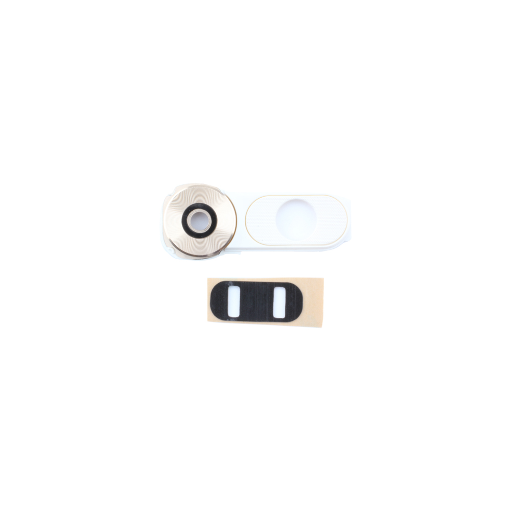 Main Camera-Lens + Power Switch Button White compatible with LG V10